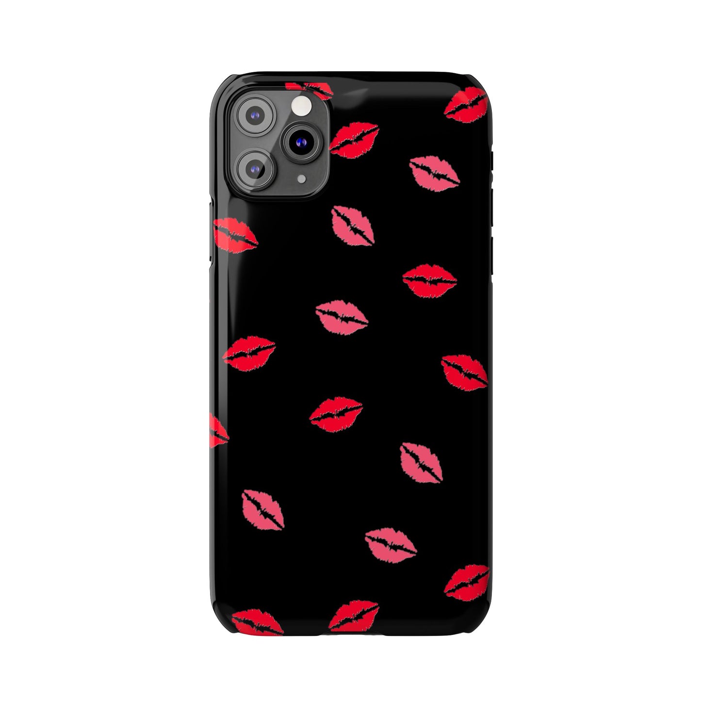 Kiss Mark Slim Phone Case - Chic Lip Print Design for Fashion Lovers