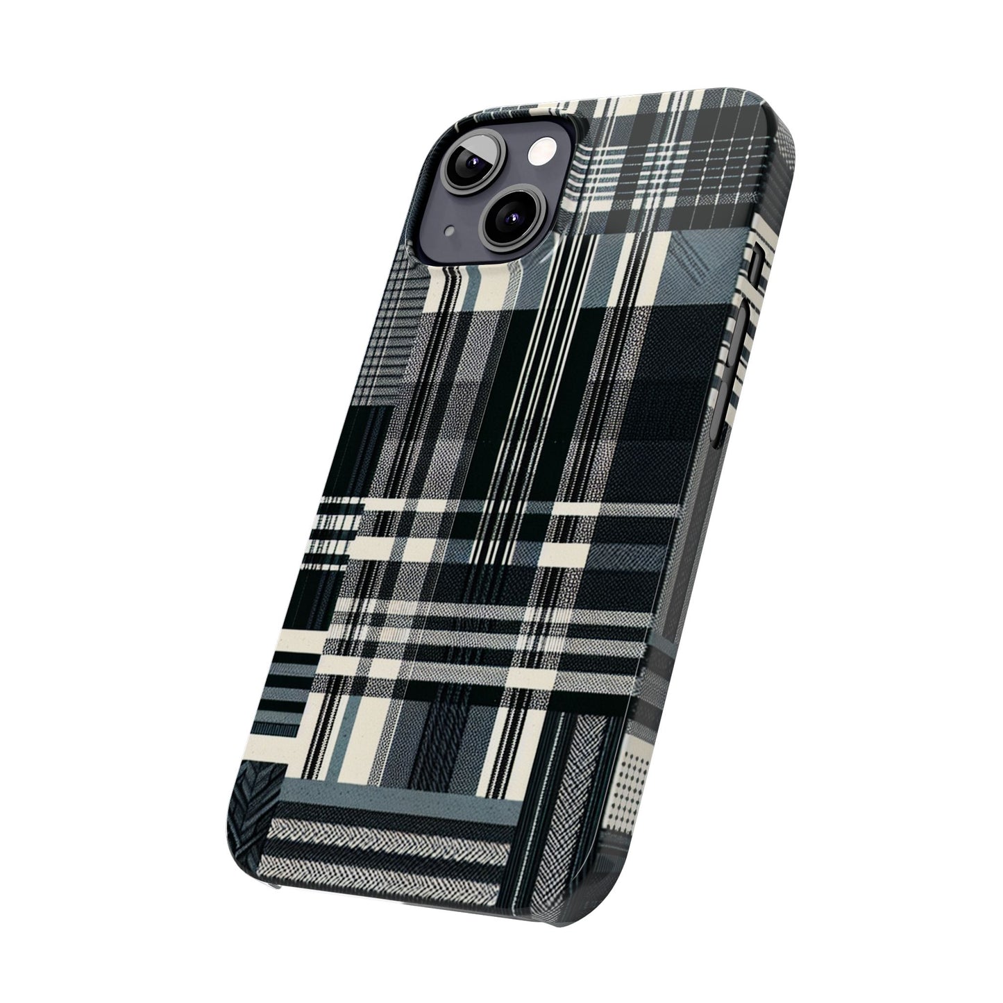 Chic Black and White Slim Phone Case - Stylish Protection for Your Device