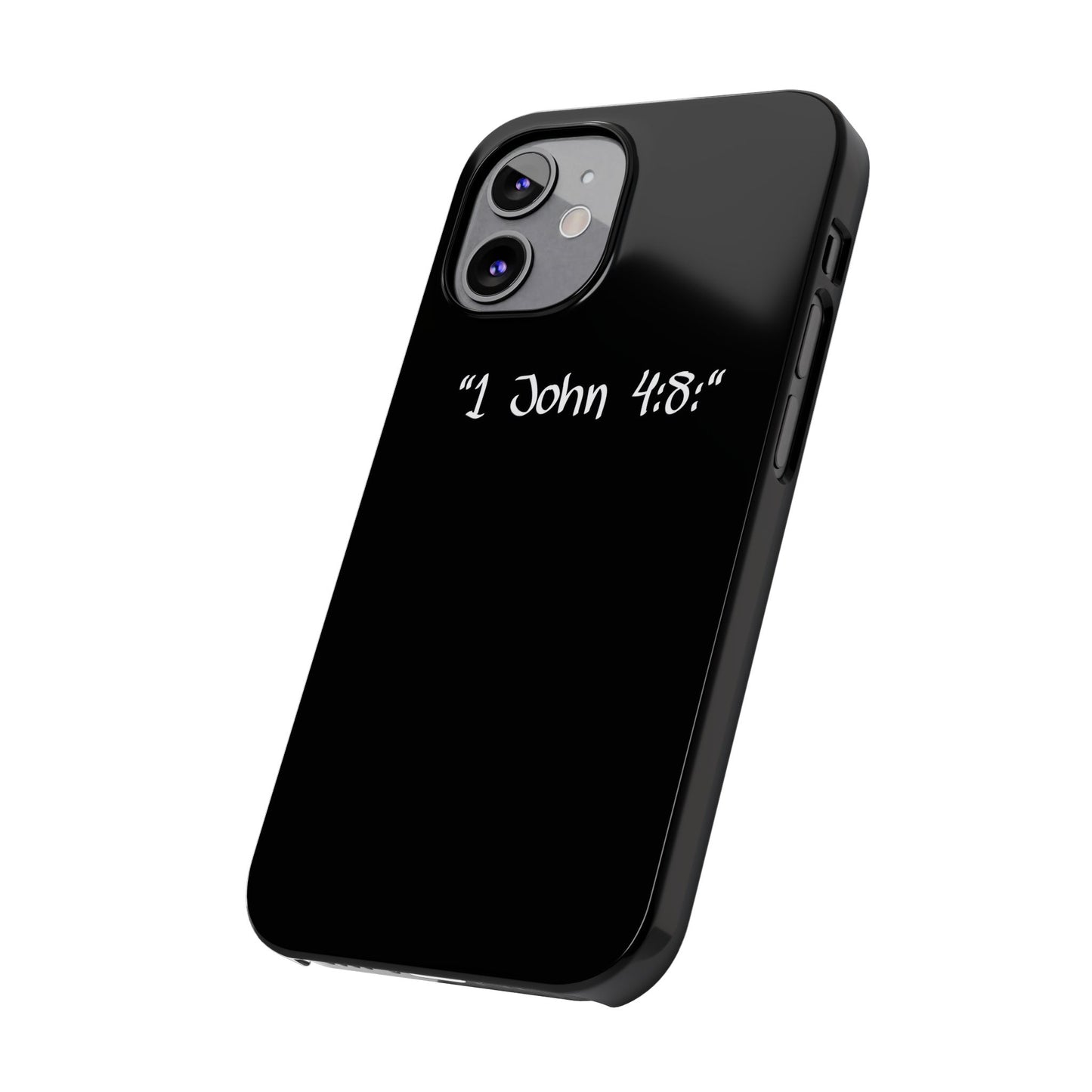 Bible verse "1 John 4:8" - iPhone Case