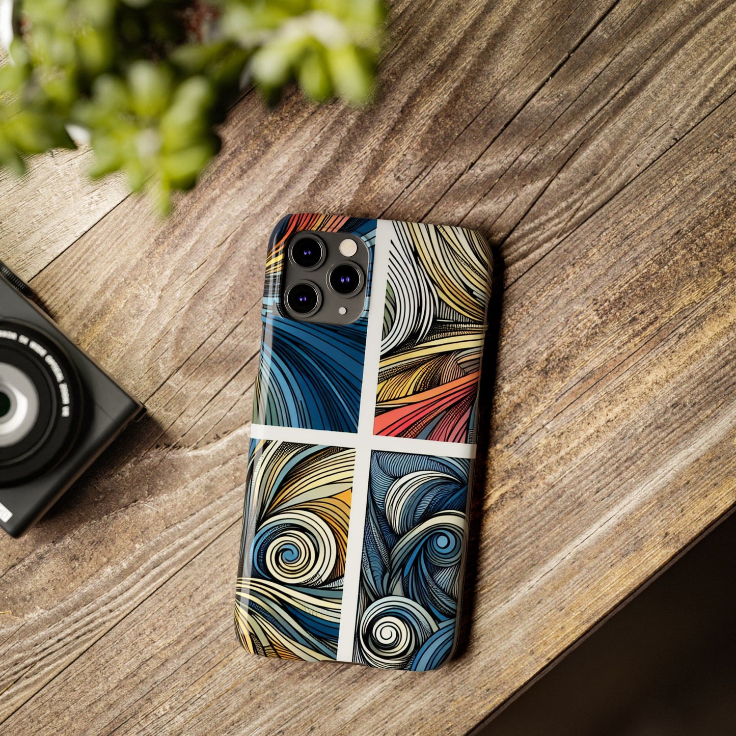 Artistic Slim Phone Cases - Colorful Swirl Design for Creative Souls