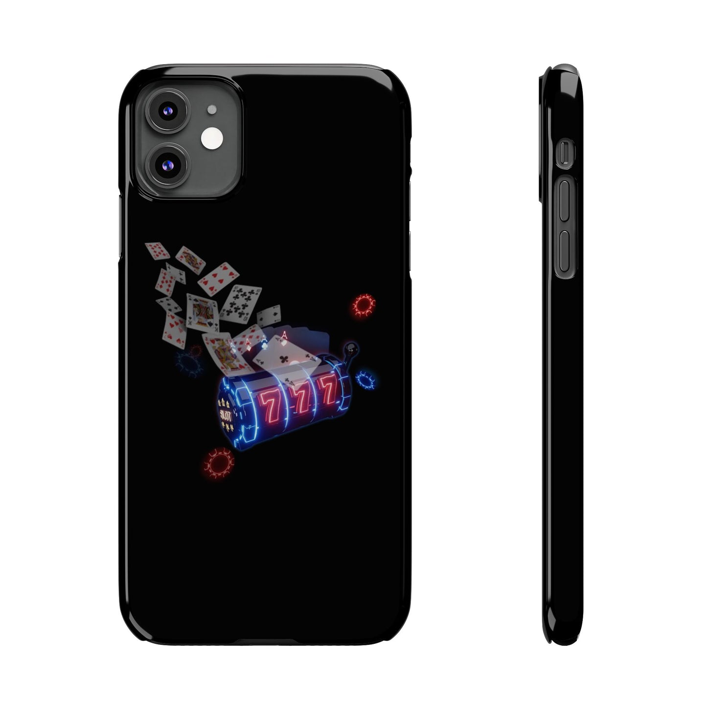 Lucky 777 Slim Phone Case - Casino Vibe, Perfect for Gamblers and Card Players