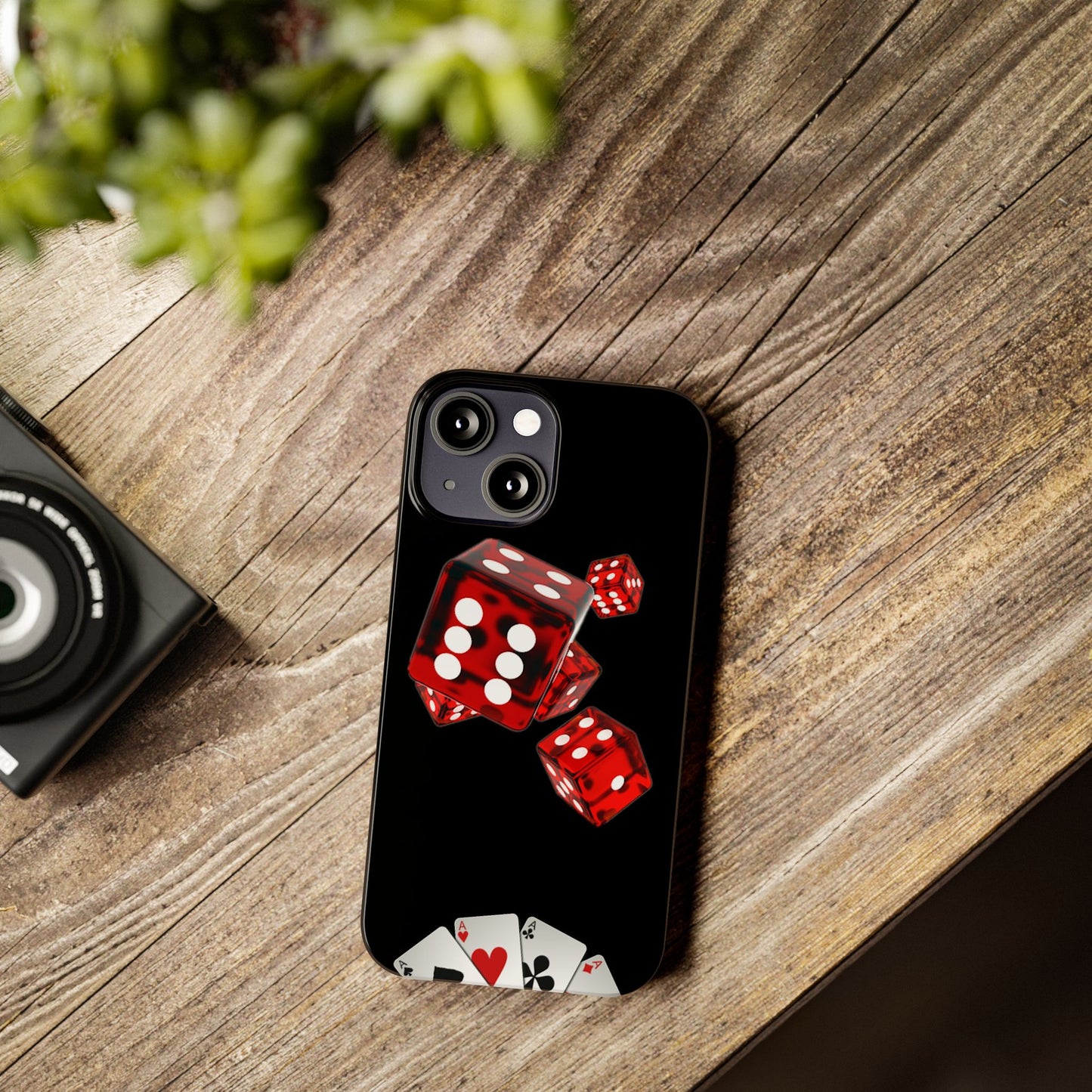 Sleek Casino Dice Slim Phone Case – Perfect for Gamblers and Poker Enthusiasts