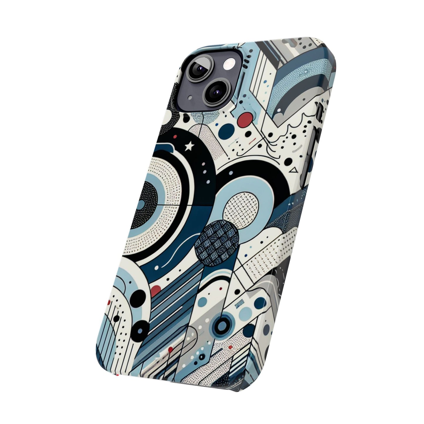 Stylish Geometric Slim Phone Case - Modern Abstract Design