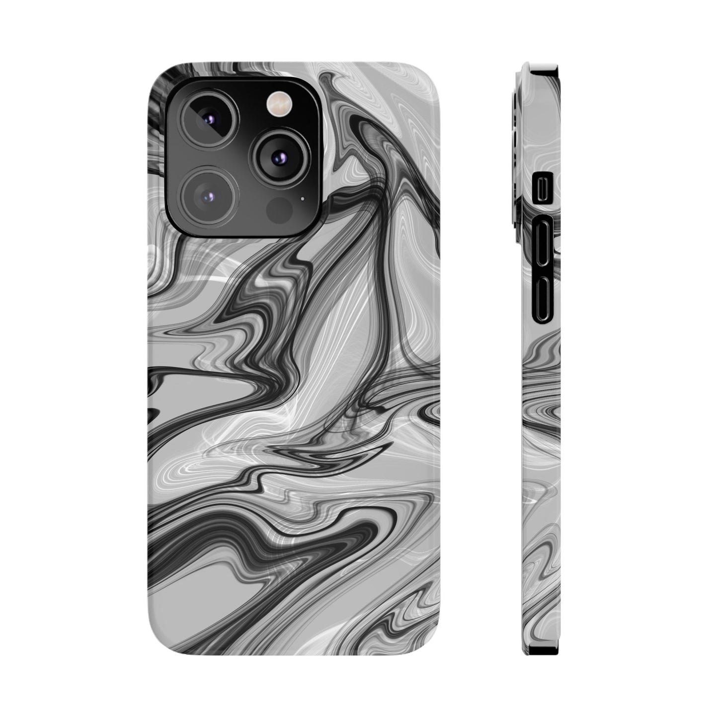 Stylish Black and Gray Abstract Slim Phone Case