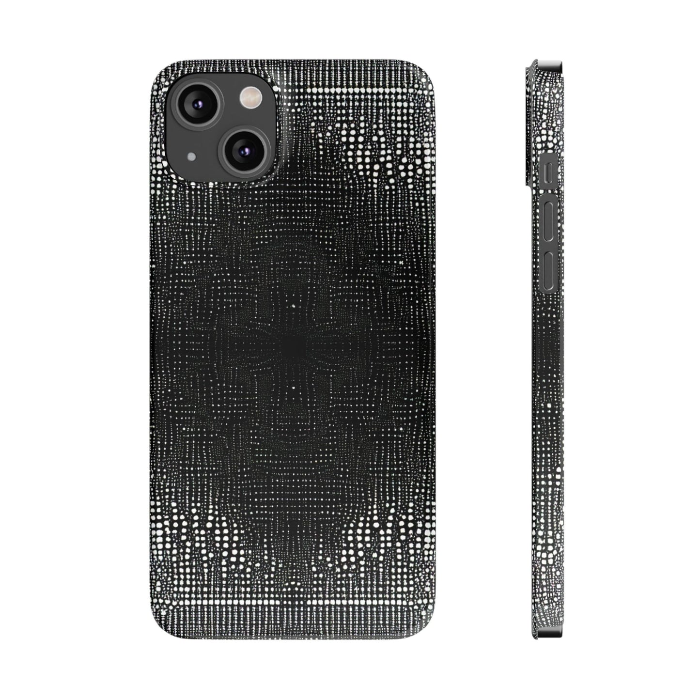 Glamorous Black Diamond Pattern Slim Phone Case