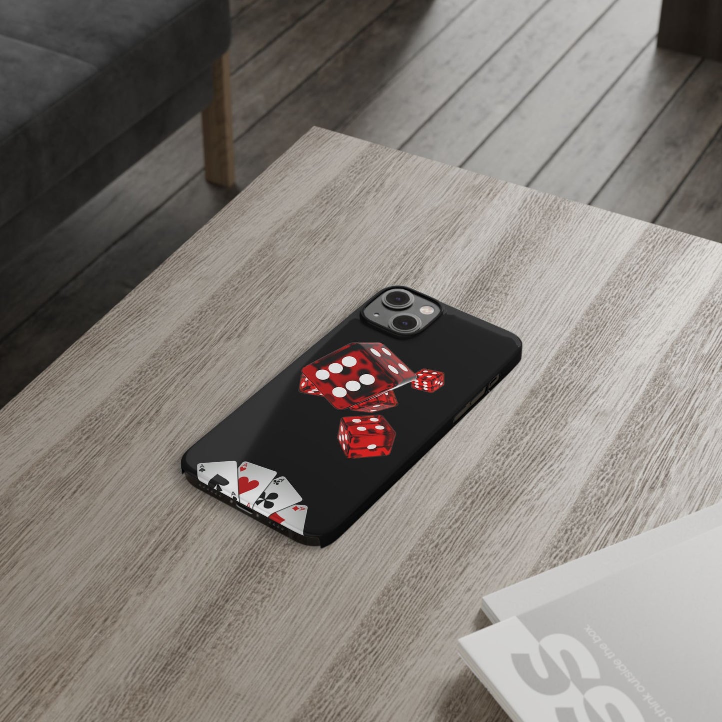 Sleek Casino Dice Slim Phone Case – Perfect for Gamblers and Poker Enthusiasts