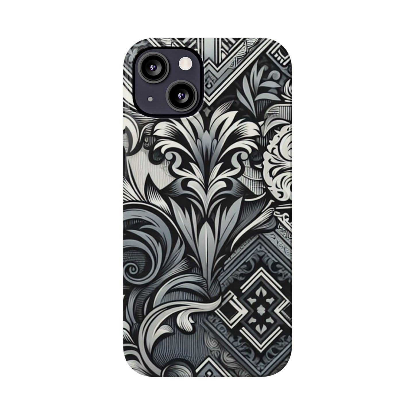 Elegant Floral Slim Phone Case - Stylish Protection for Modern Aesthetics