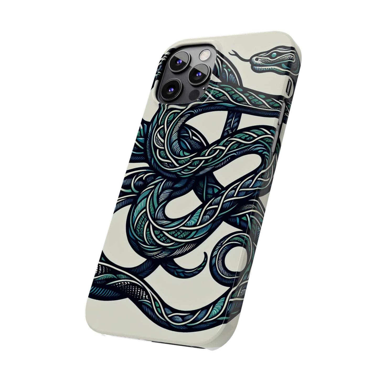 Artistic Snake Slim Phone Case - Unique Design for Nature Lovers