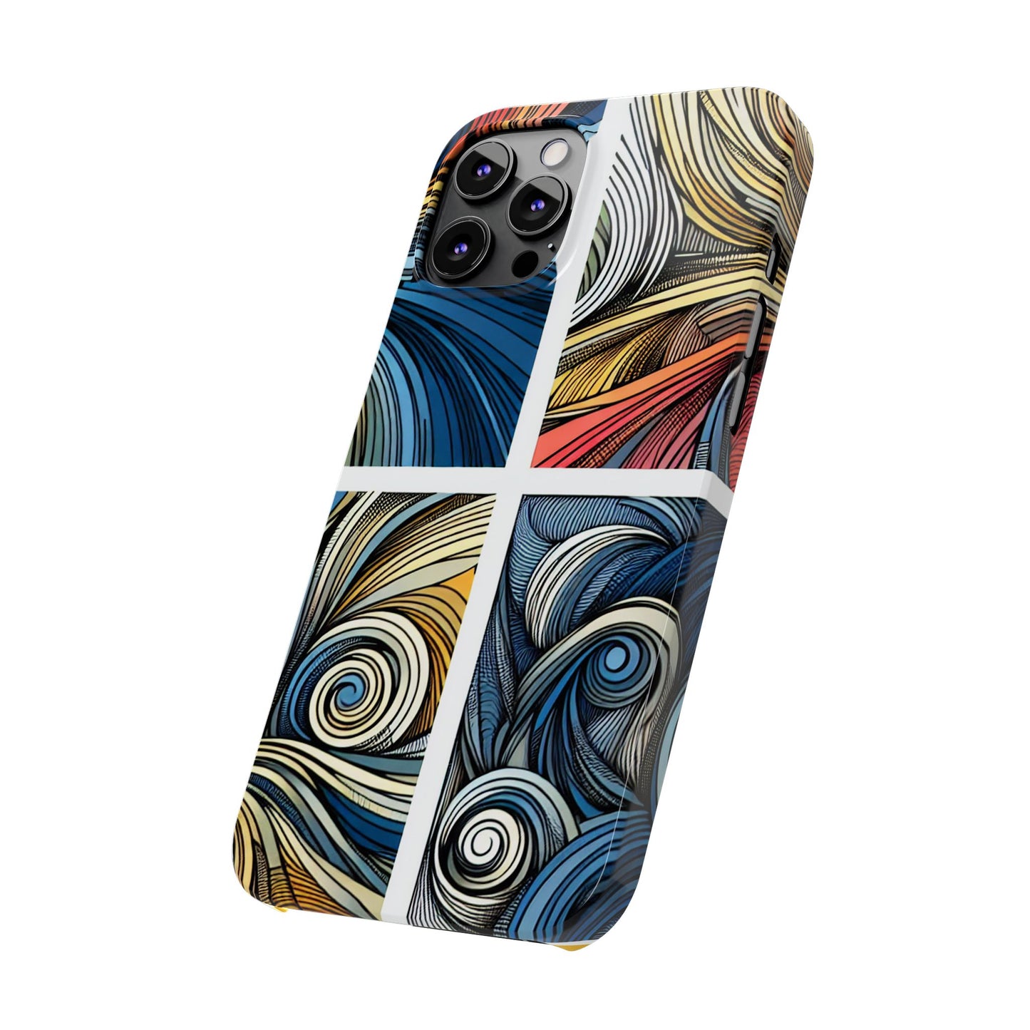 Artistic Slim Phone Cases - Colorful Swirl Design for Creative Souls