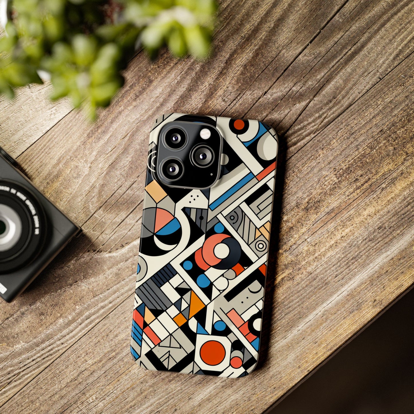 Modern Abstract Slim Phone Case - Colorful Geometric Design