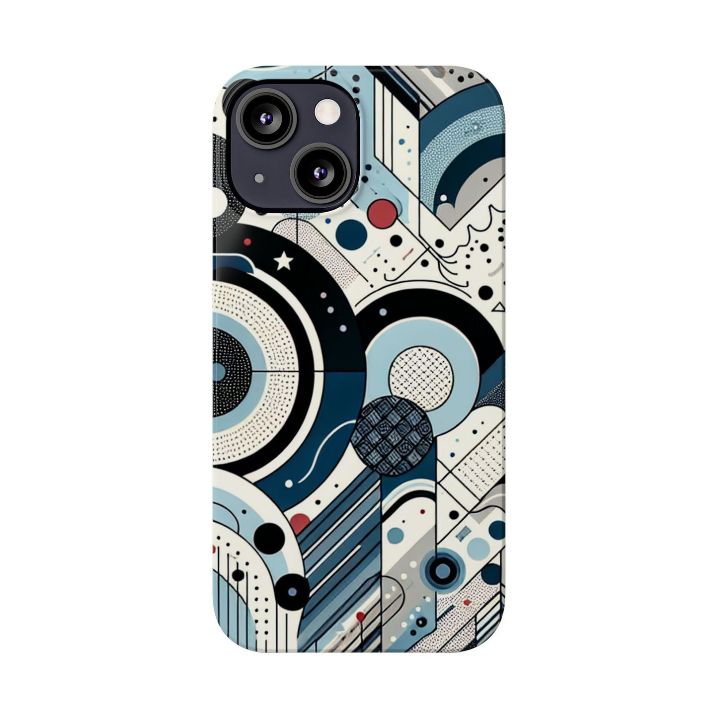 Stylish Geometric Slim Phone Case - Modern Abstract Design