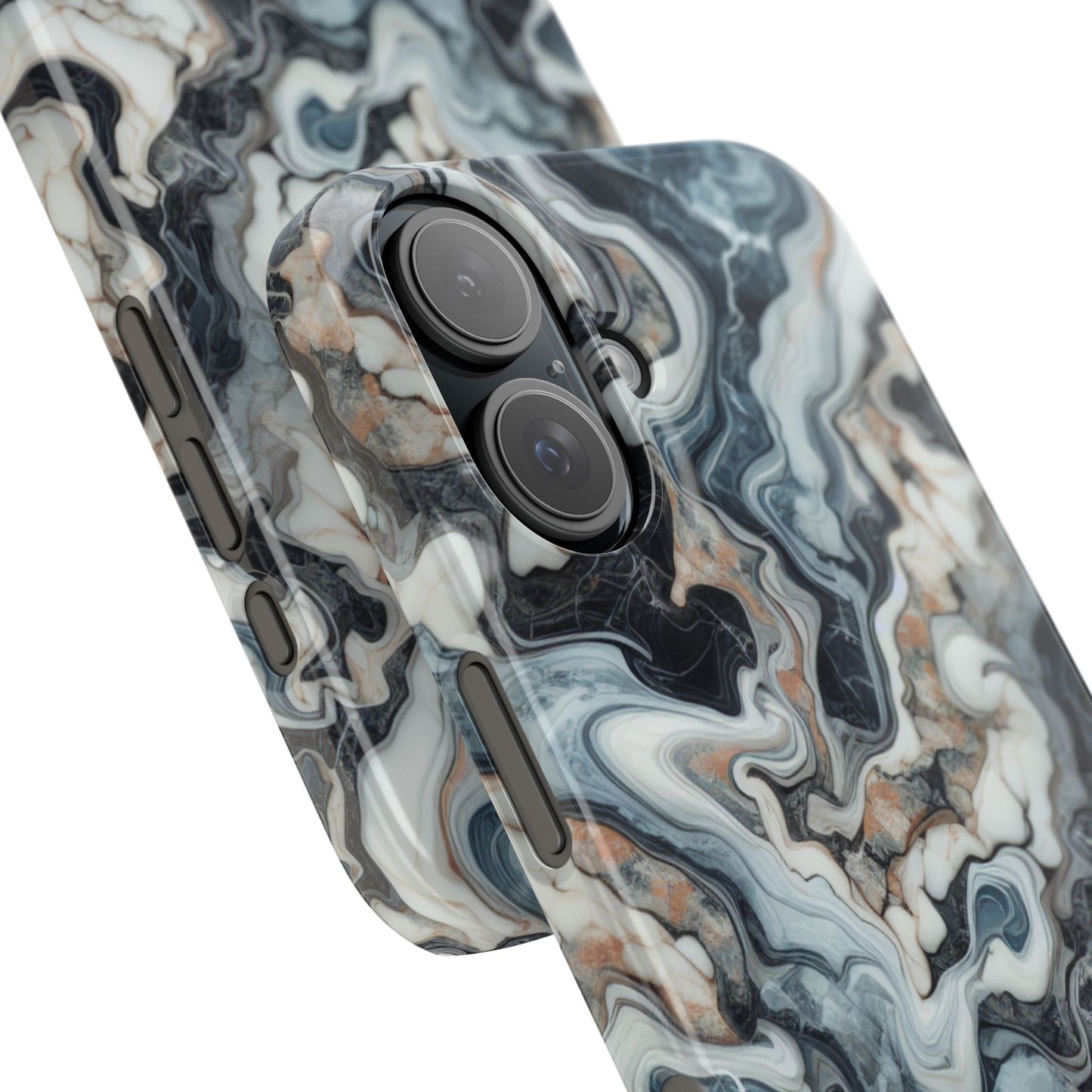 Artistic Marble Slim Phone Case - Elegant Design for Modern Aesthetics