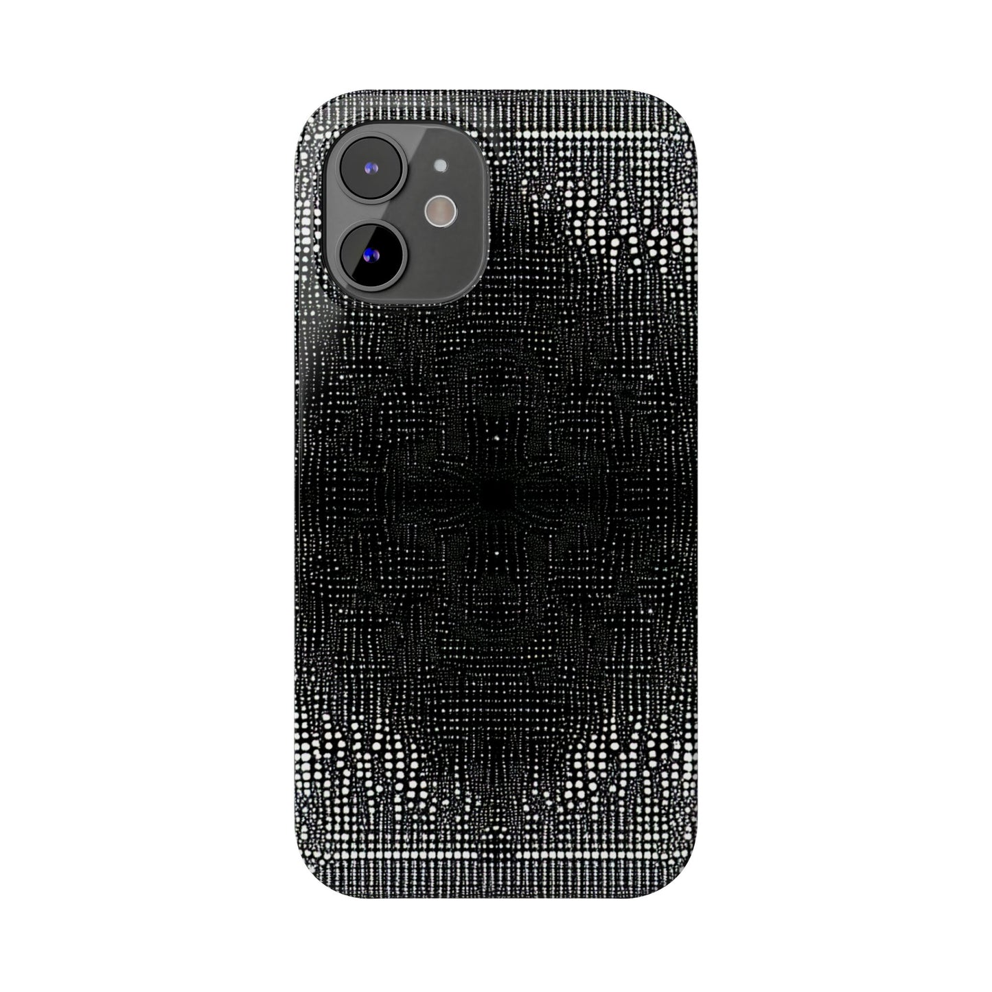 Glamorous Black Diamond Pattern Slim Phone Case