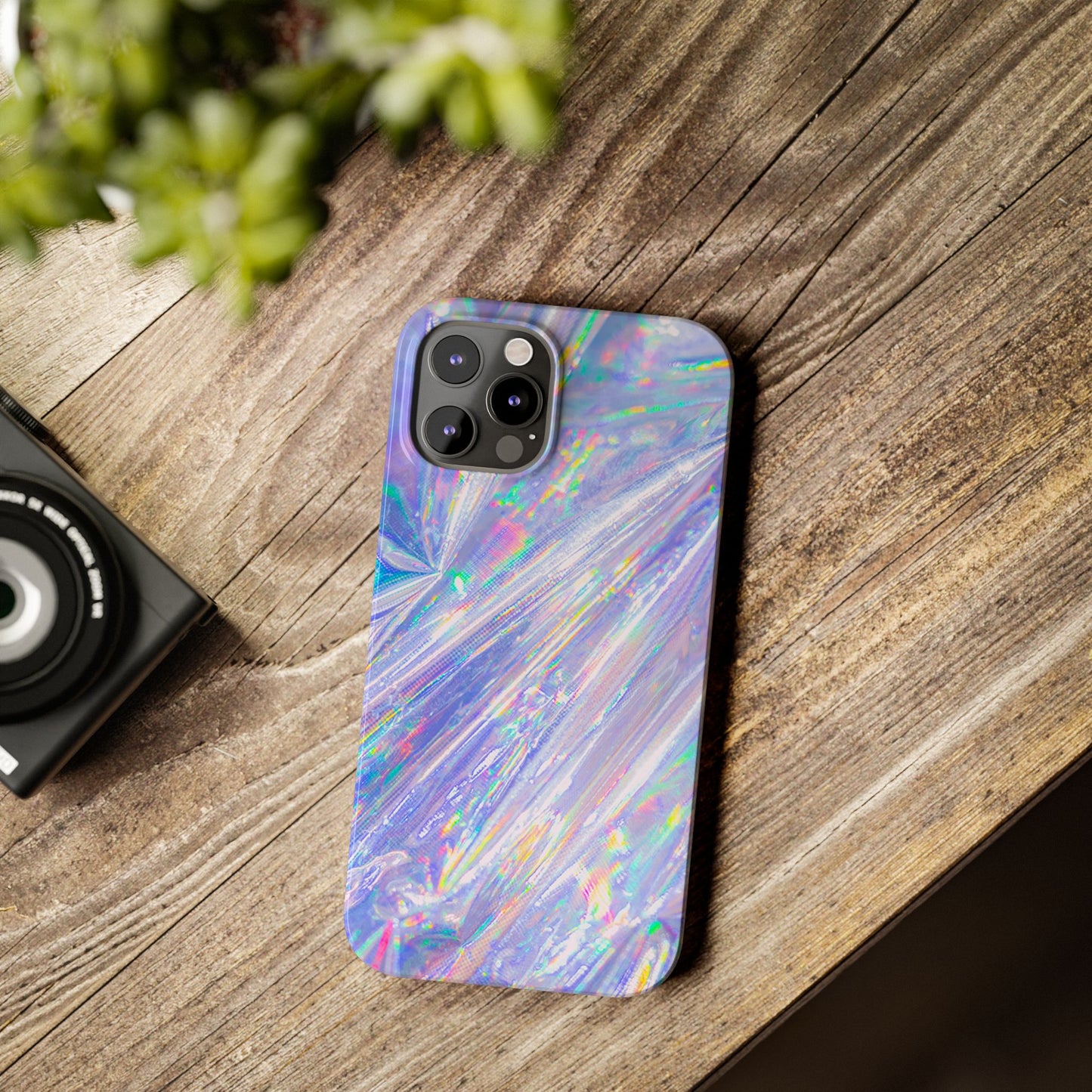 Iridescent Slim Phone Case - Holographic Design for Trendy Protection