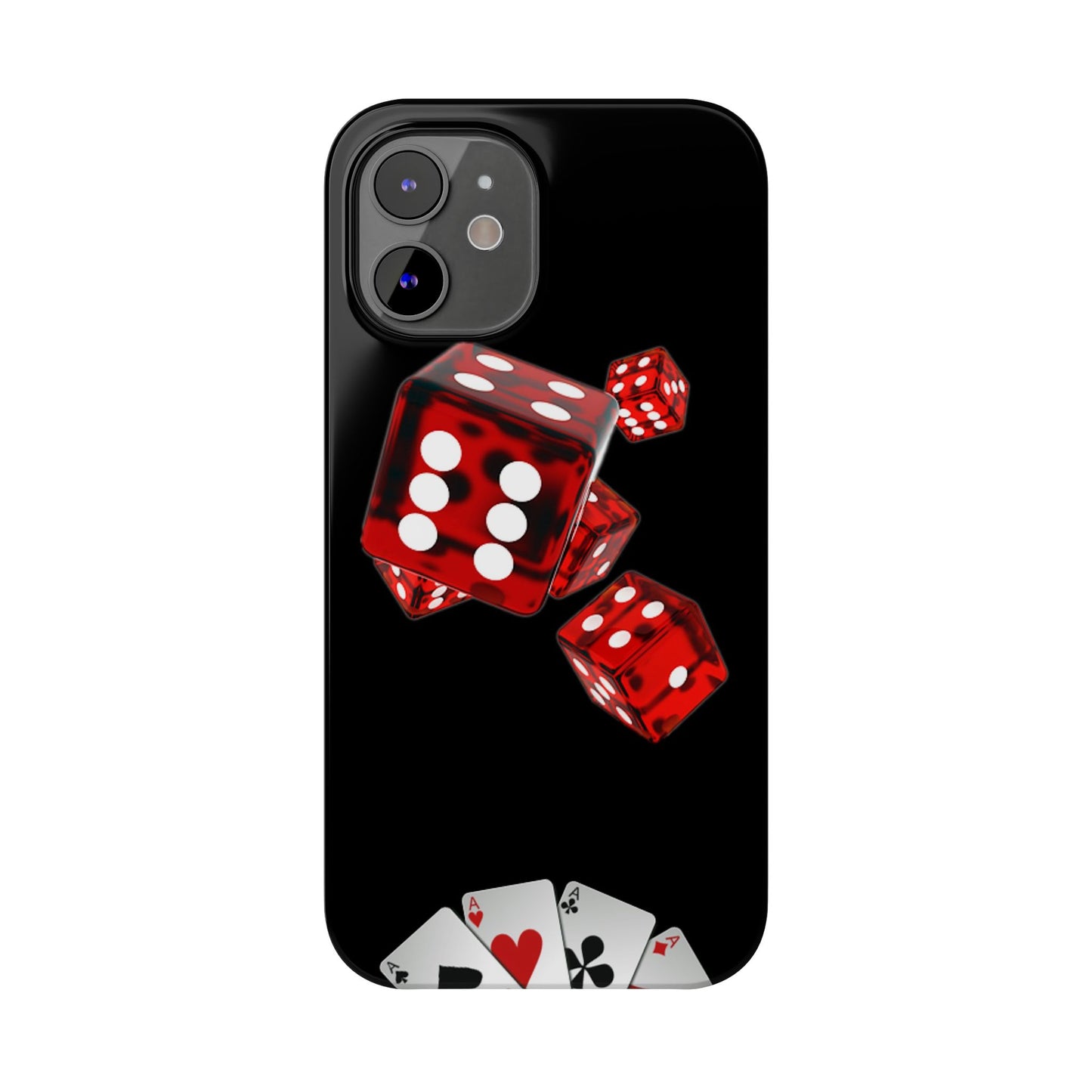 Sleek Casino Dice Slim Phone Case – Perfect for Gamblers and Poker Enthusiasts