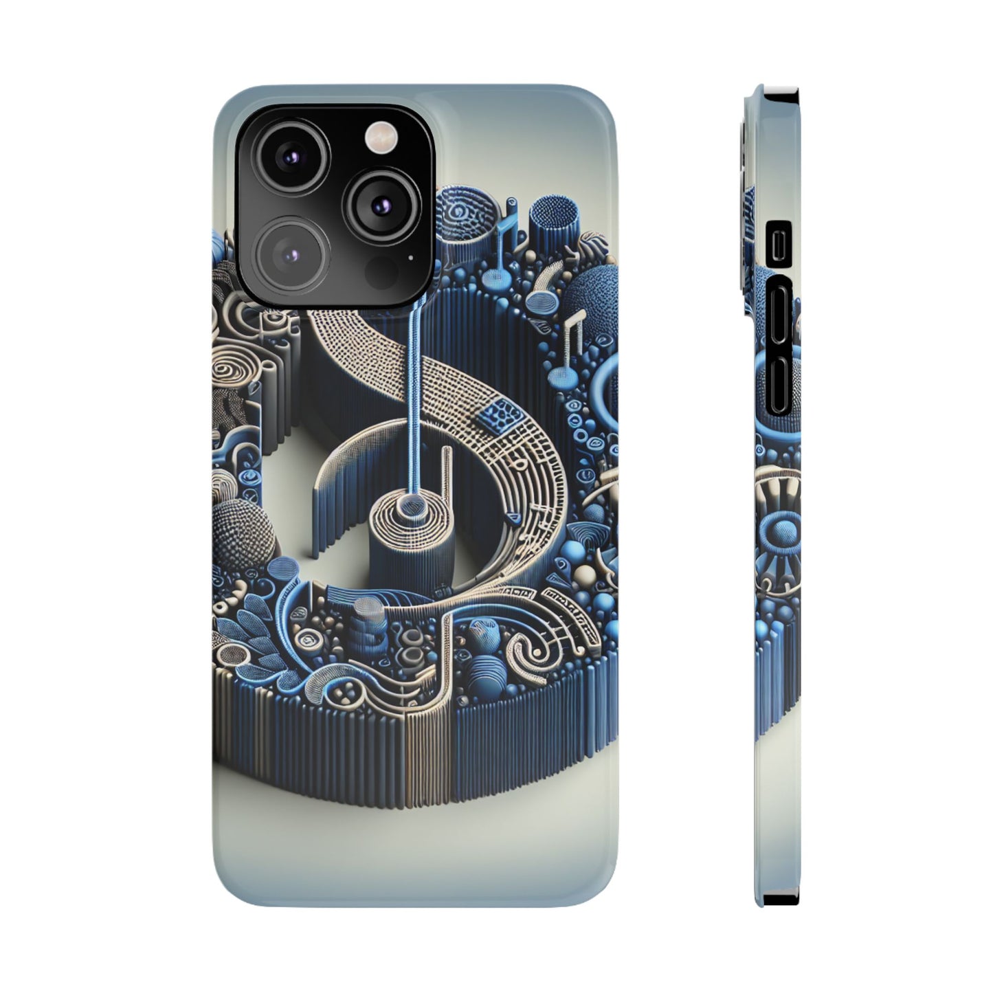 Abstract Musical Note Slim Phone Case - Modern Design for Music Lovers