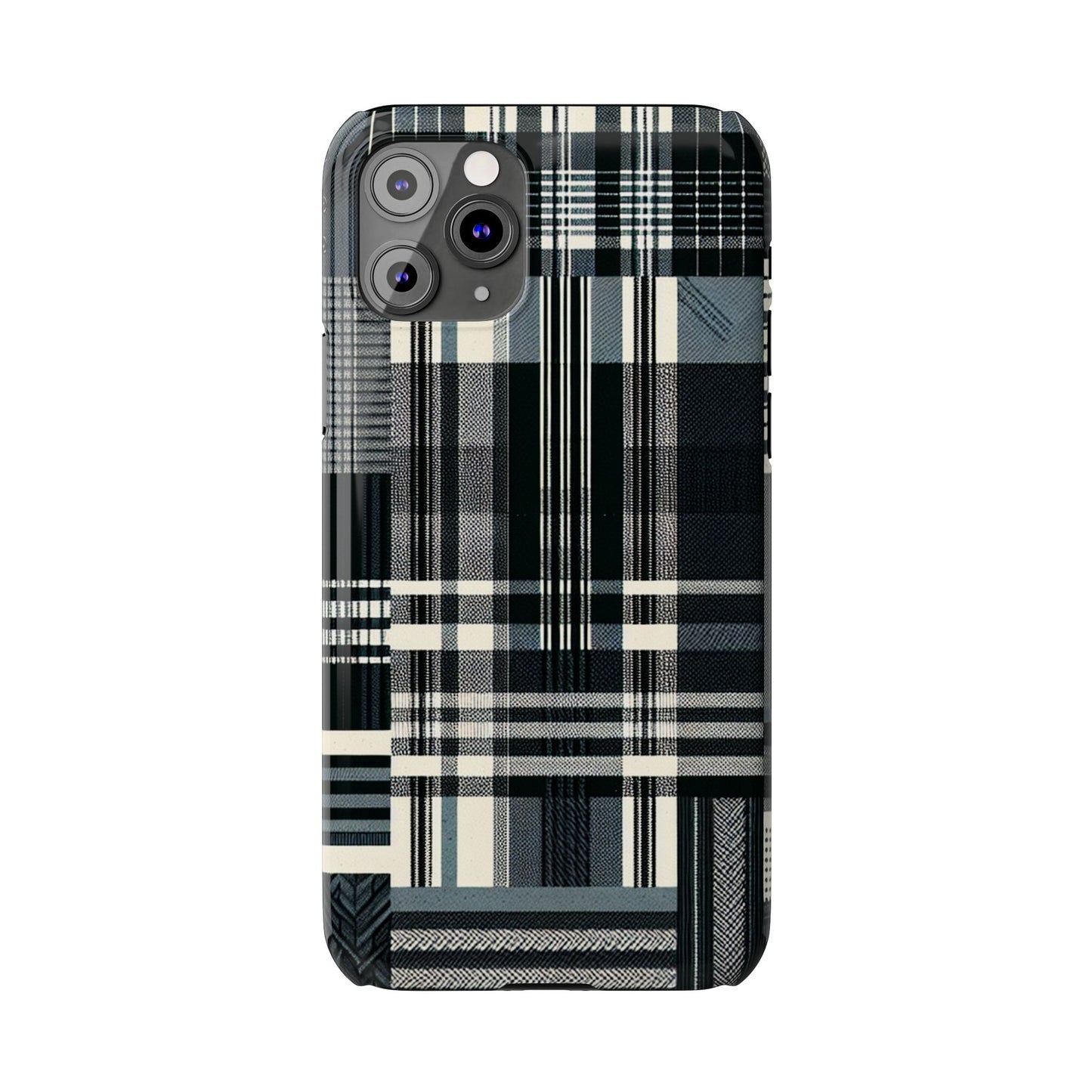 Chic Black and White Slim Phone Case - Stylish Protection for Your Device