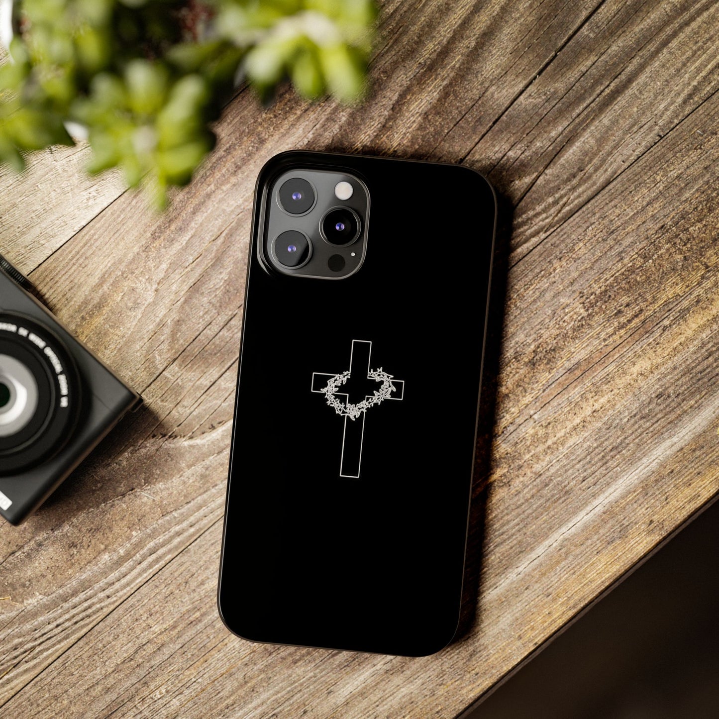 Faith-Inspired Slim Phone Case with Cross Design