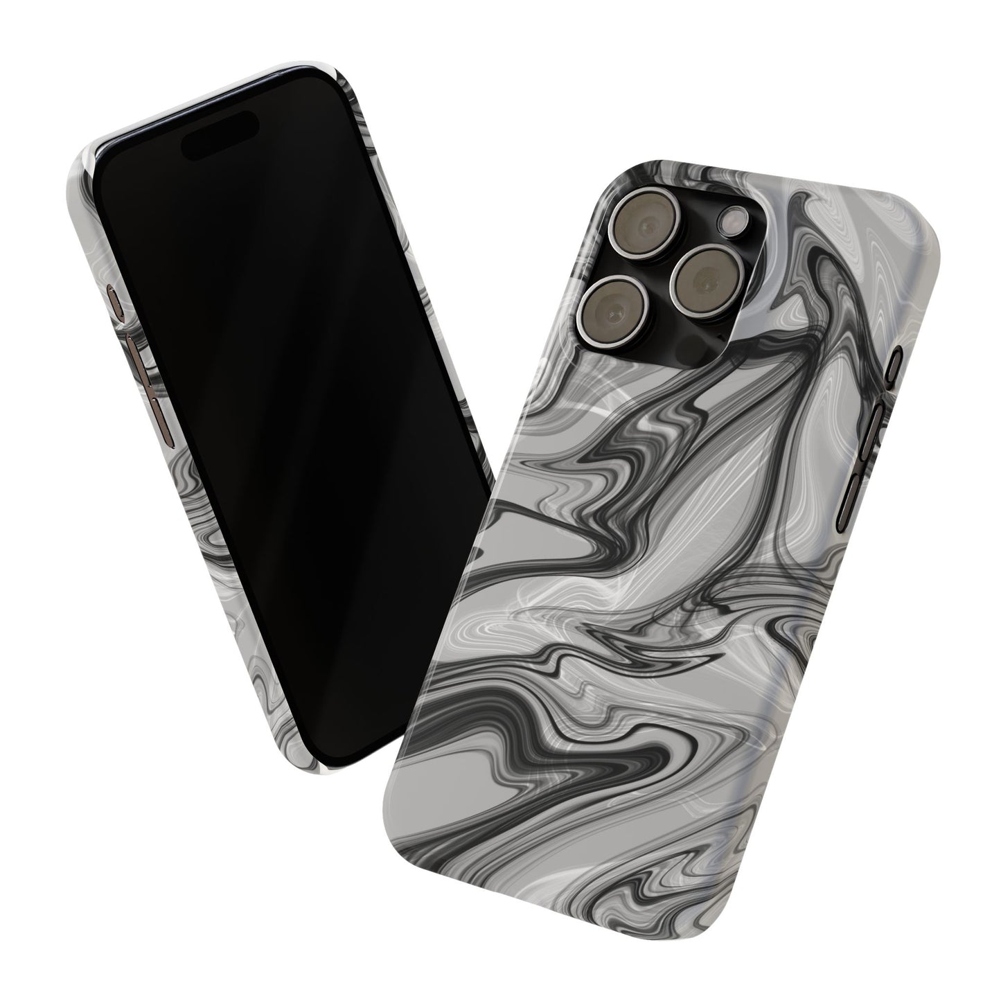 Stylish Black and Gray Abstract Slim Phone Case