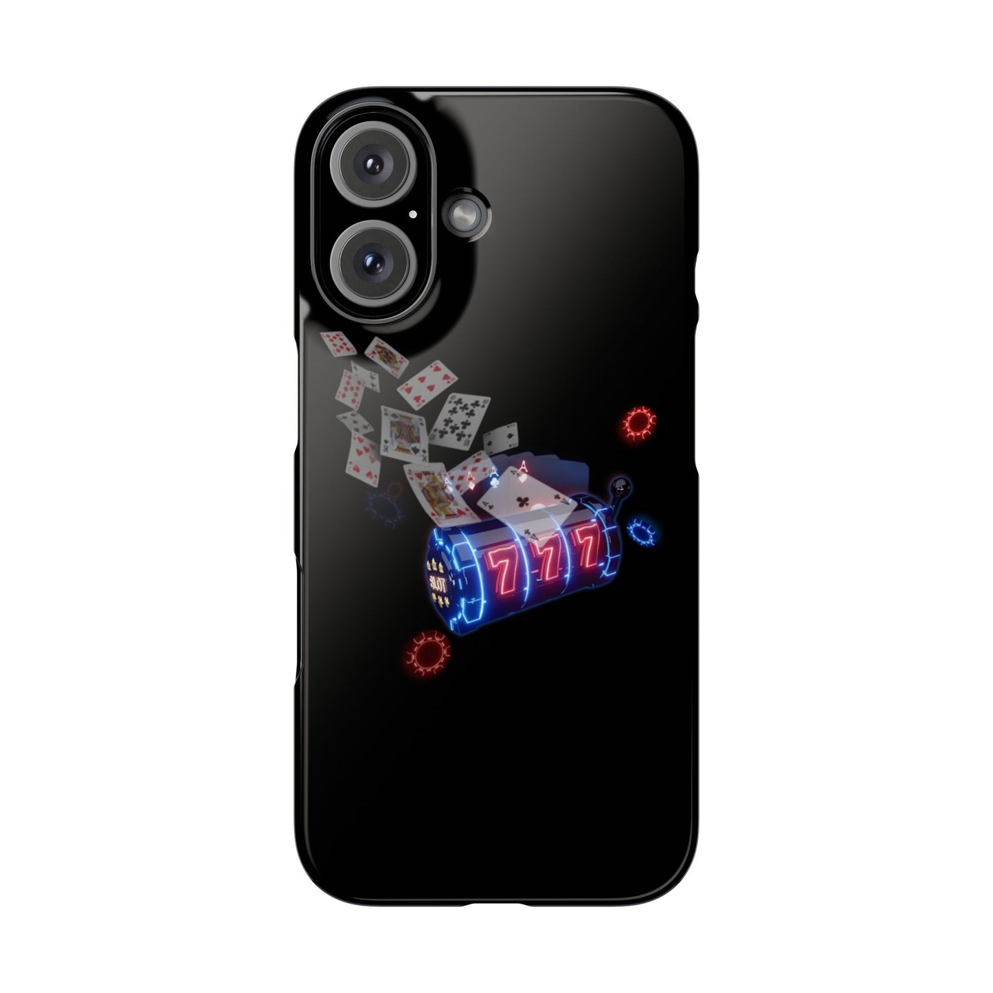 Lucky 777 Slim Phone Case - Casino Vibe, Perfect for Gamblers and Card Players