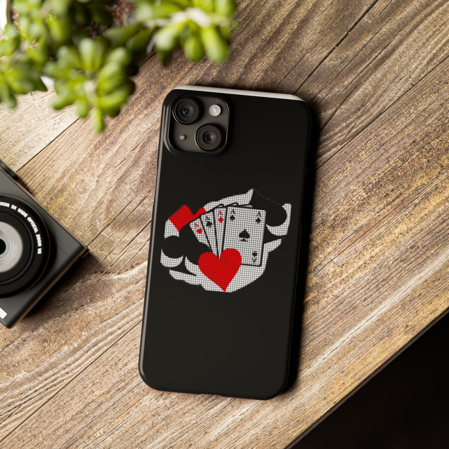 Stylish Slim Phone Case with Poker Design - Perfect for Gamers and Card Enthusiasts