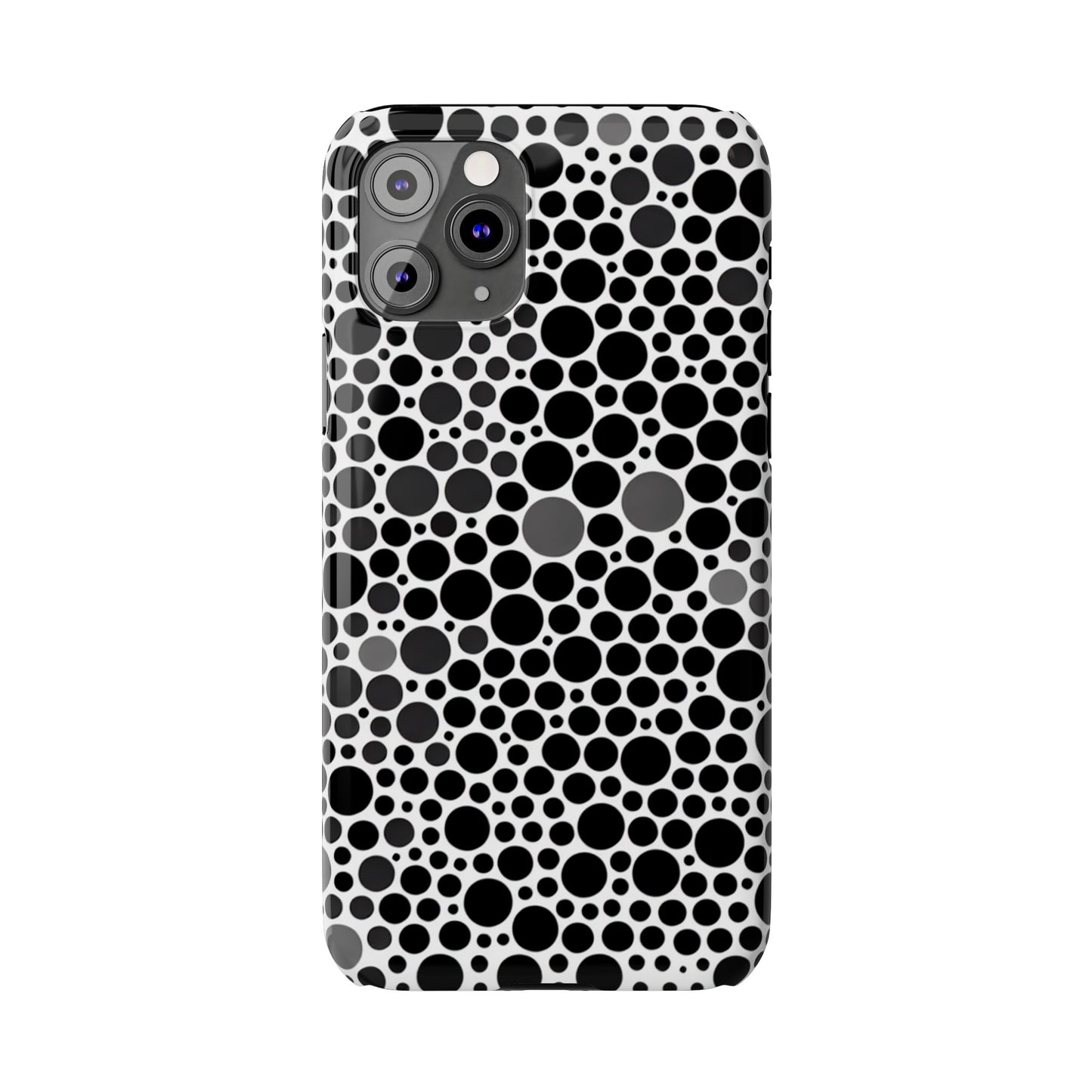 Modern Black Polka Dot Slim Phone Case - Stylish & Protective Cover