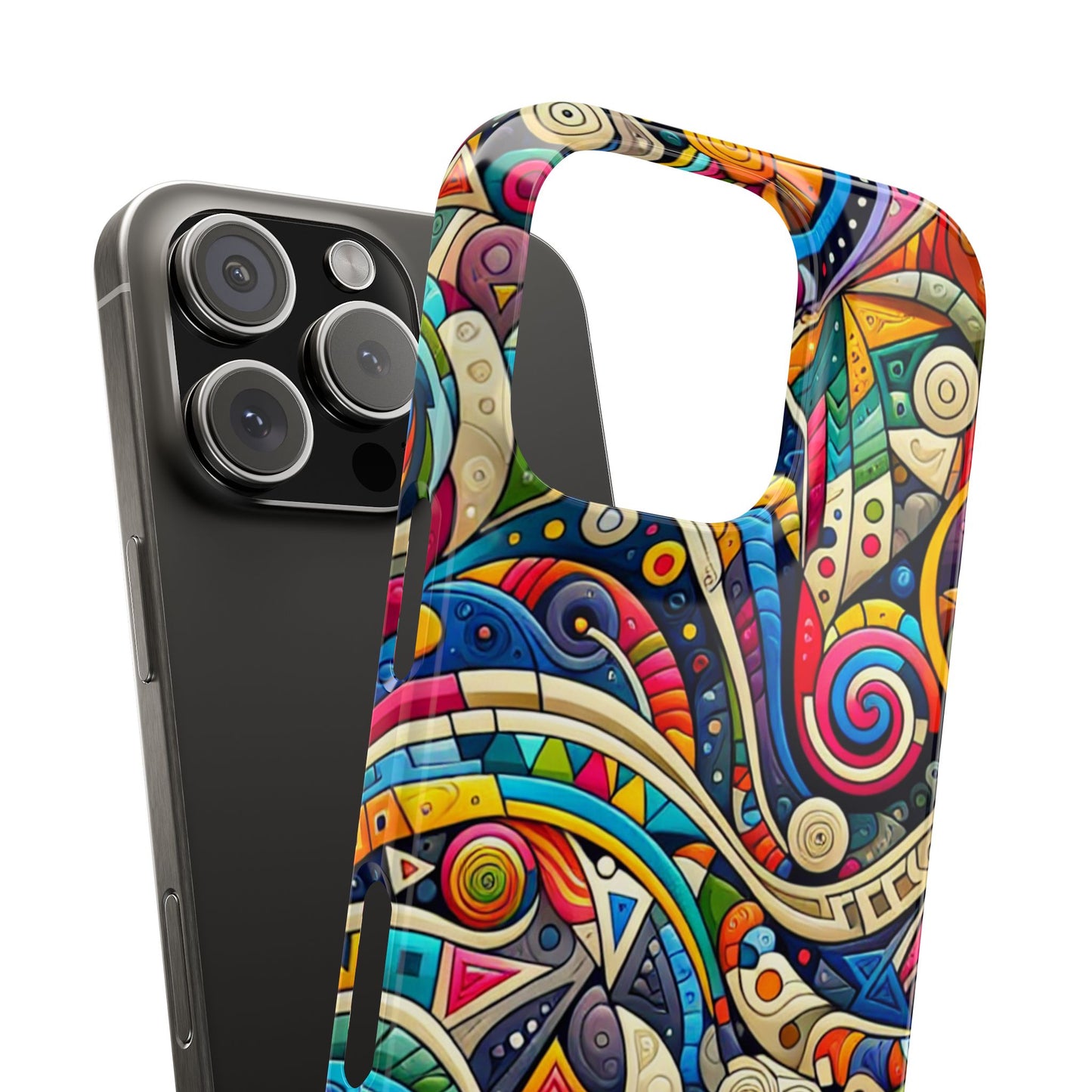 Colorful Abstract Slim Phone Case - Creative Art Design