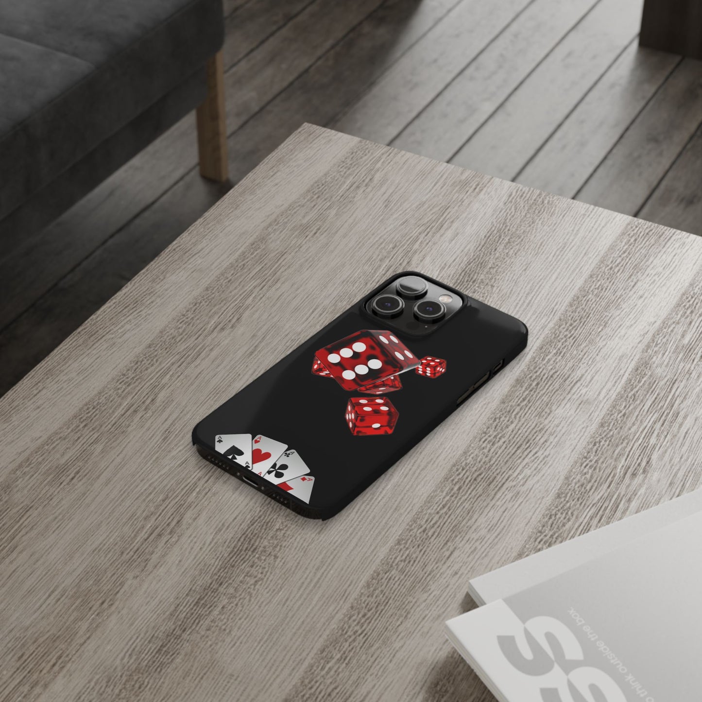 Sleek Casino Dice Slim Phone Case – Perfect for Gamblers and Poker Enthusiasts