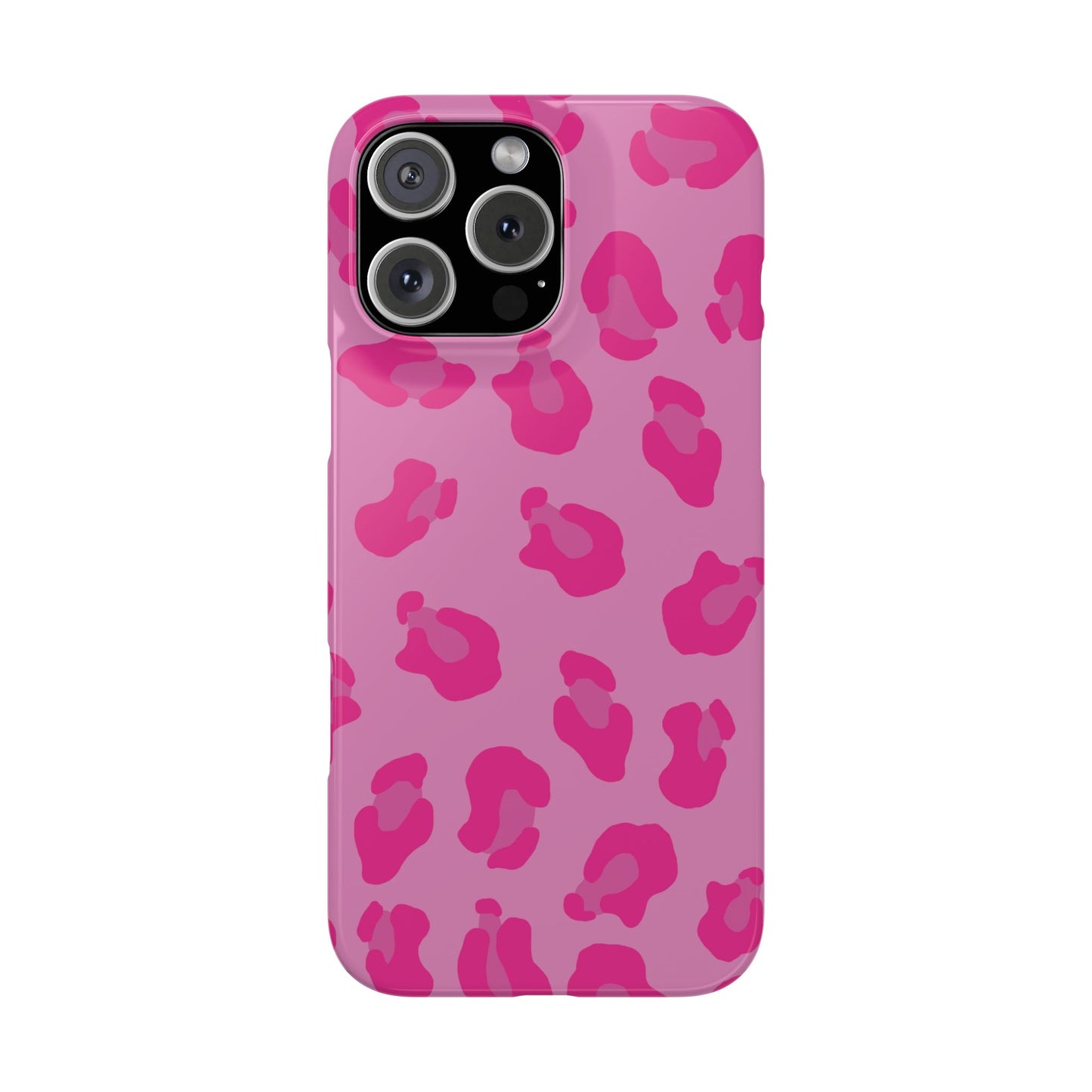 Pink Leopard Print Slim Phone Case - Stylish & Trendy Protection