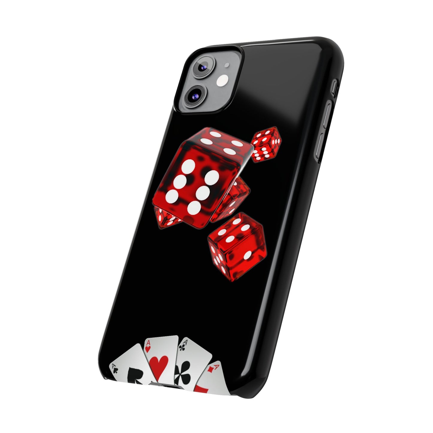 Sleek Casino Dice Slim Phone Case – Perfect for Gamblers and Poker Enthusiasts