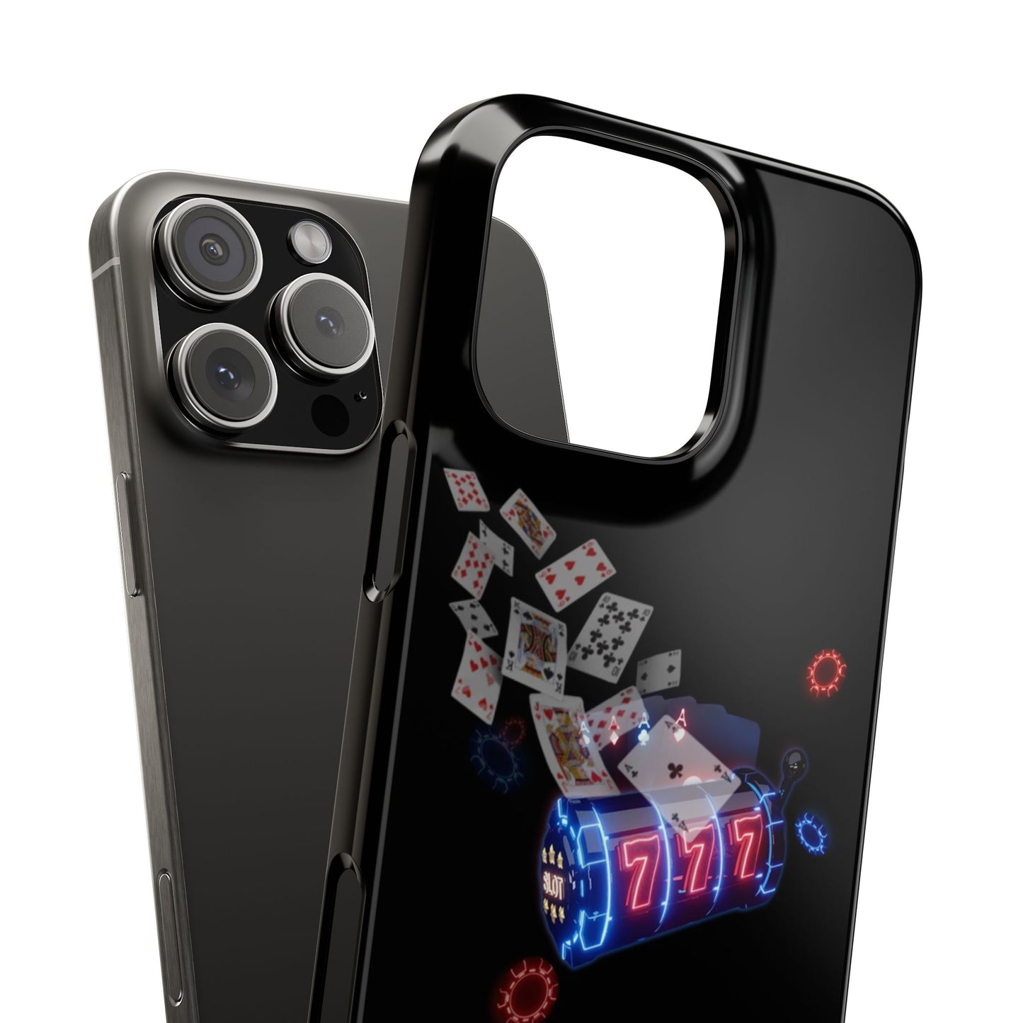 Lucky 777 Slim Phone Case - Casino Vibe, Perfect for Gamblers and Card Players