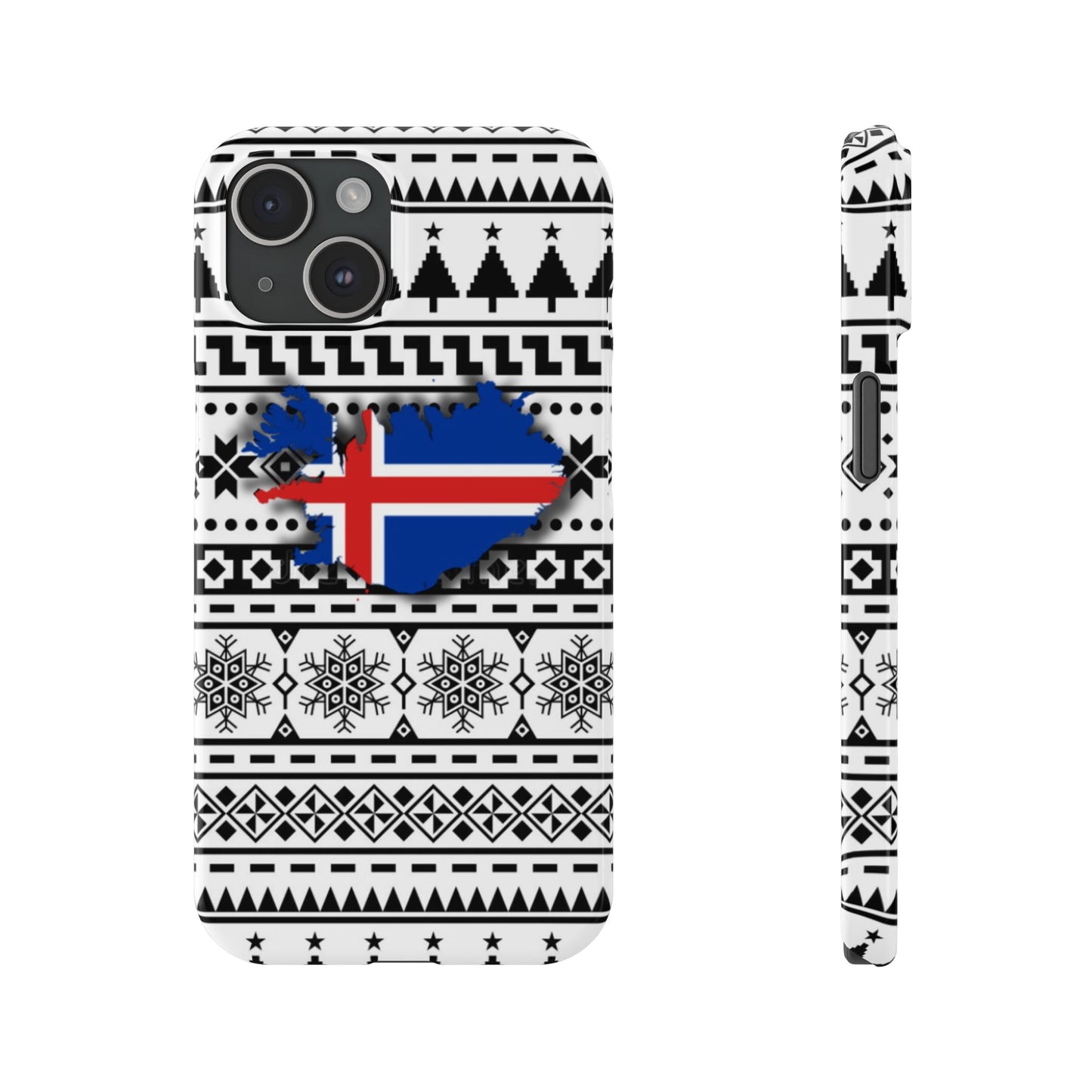 Icelandic Knit Pattern Slim Phone Case | Holiday Gift for Travelers