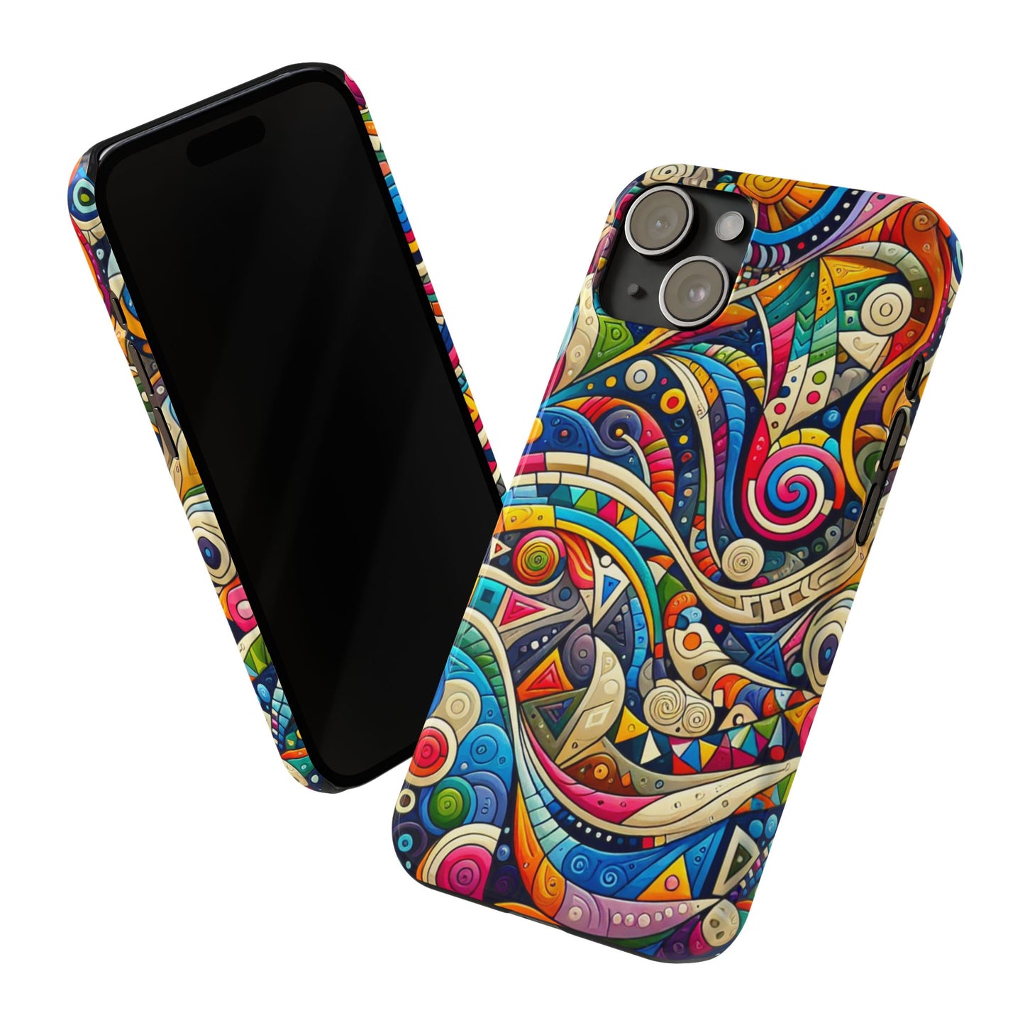 Colorful Abstract Slim Phone Case - Creative Art Design