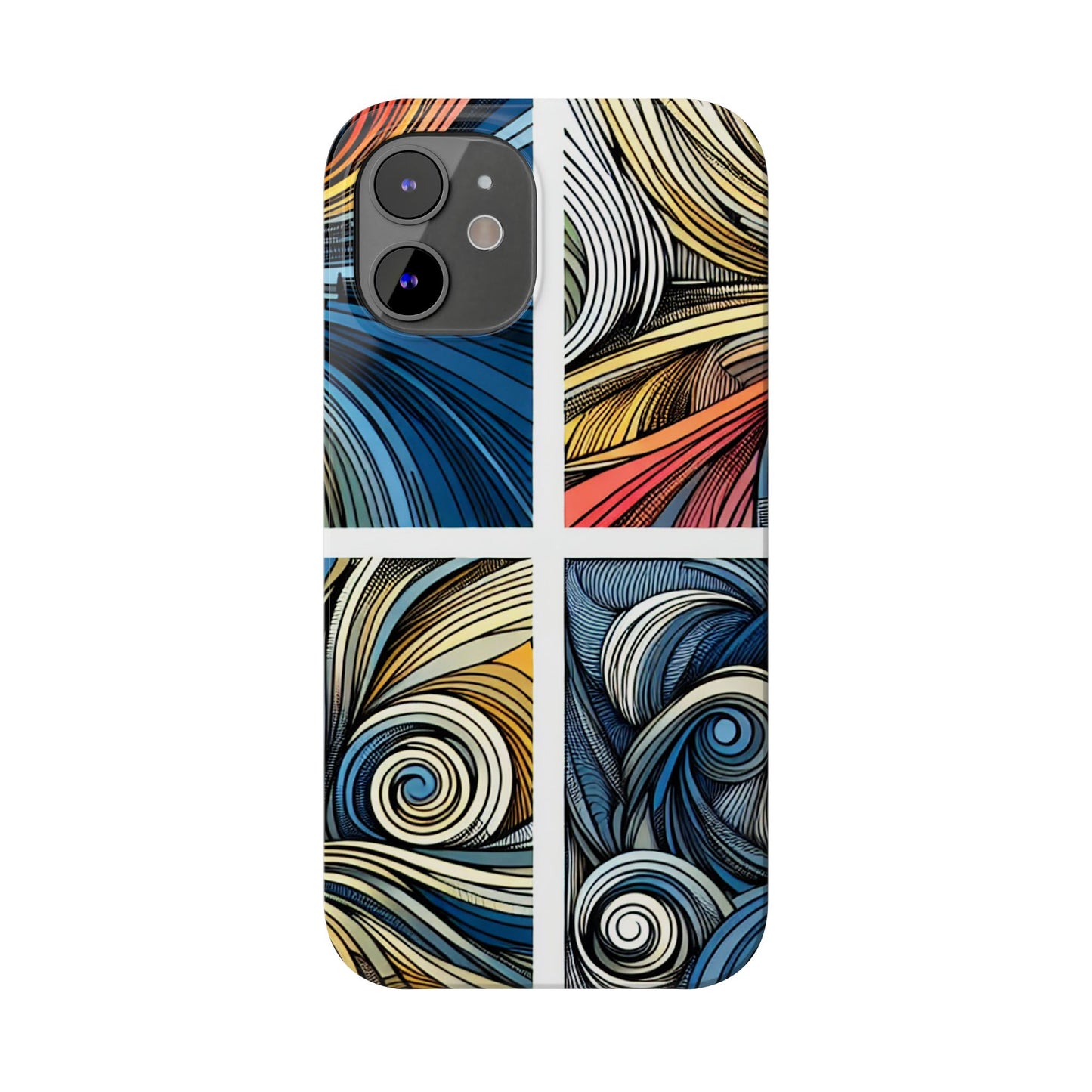 Artistic Slim Phone Cases - Colorful Swirl Design for Creative Souls