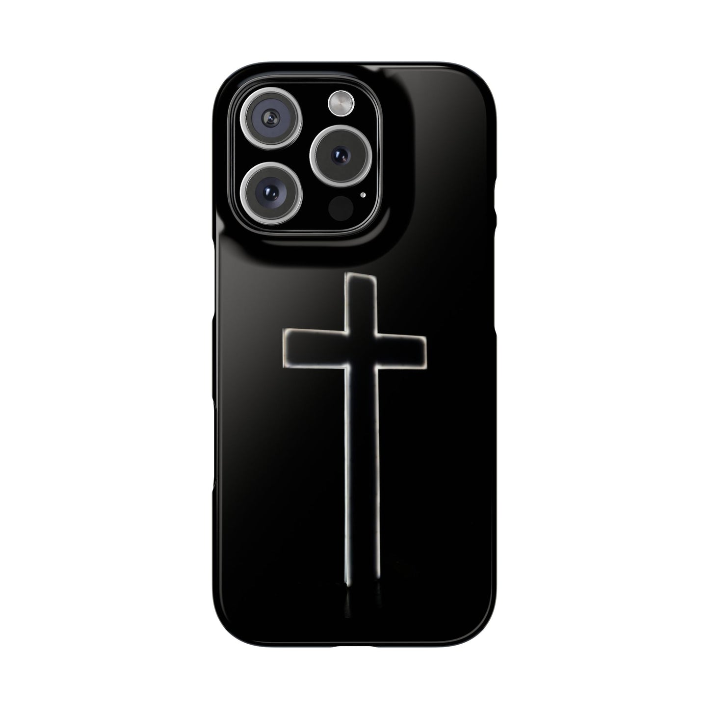 Inspirational Slim Phone Case with Cross Design