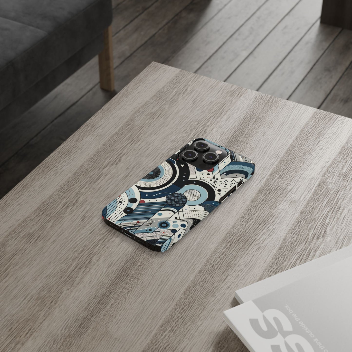 Stylish Geometric Slim Phone Case - Modern Abstract Design