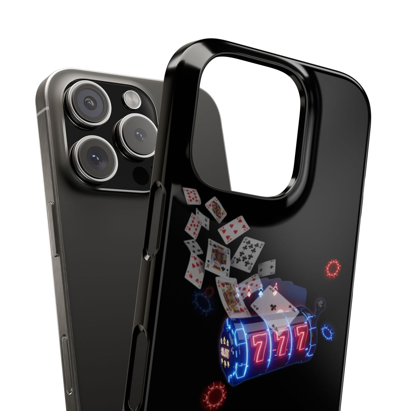 Lucky 777 Slim Phone Case - Casino Vibe, Perfect for Gamblers and Card Players