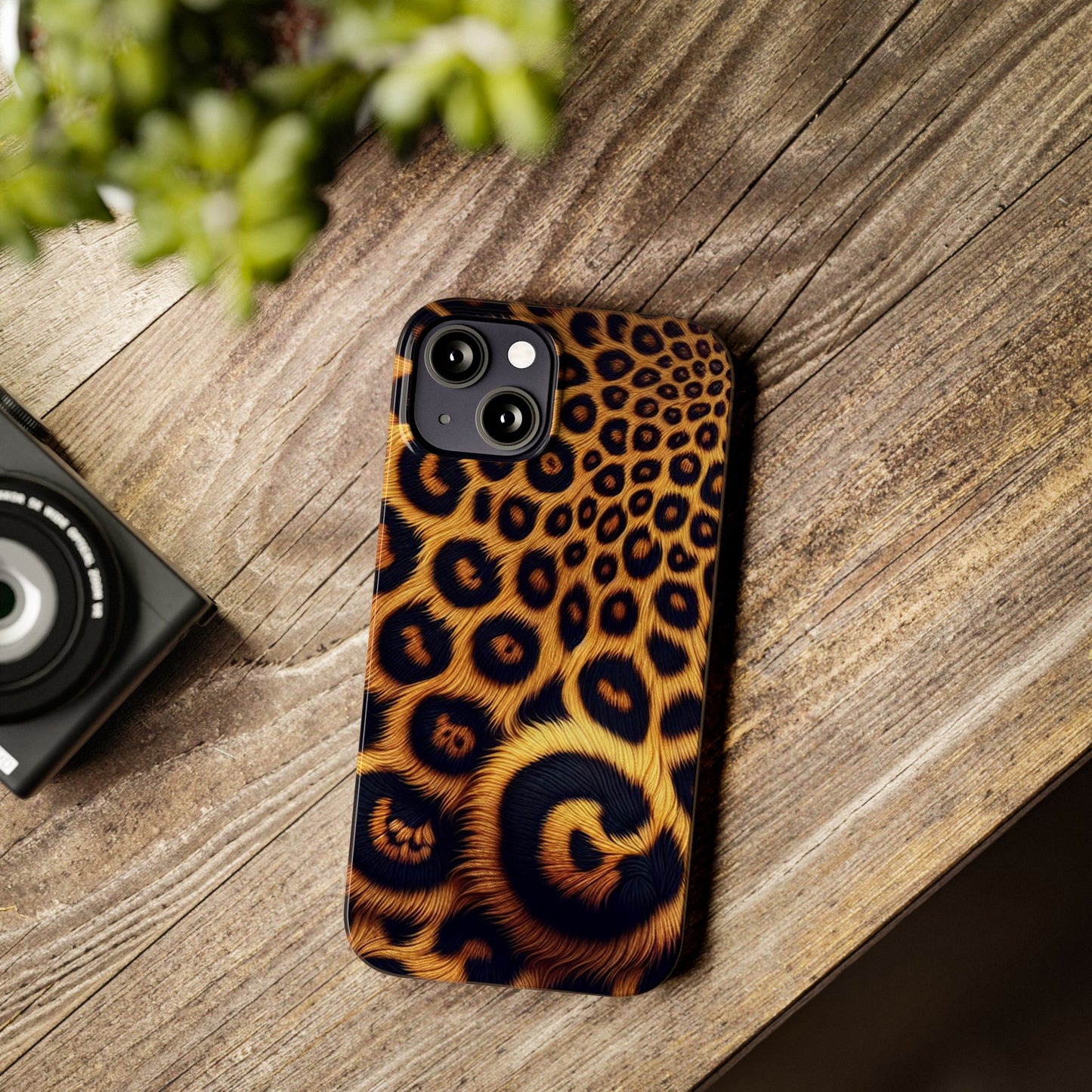 "New" Leopard Print Slim Phone Case - Trendy Animal Design