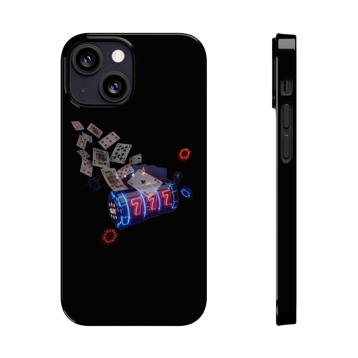 Lucky 777 Slim Phone Case - Casino Vibe, Perfect for Gamblers and Card Players