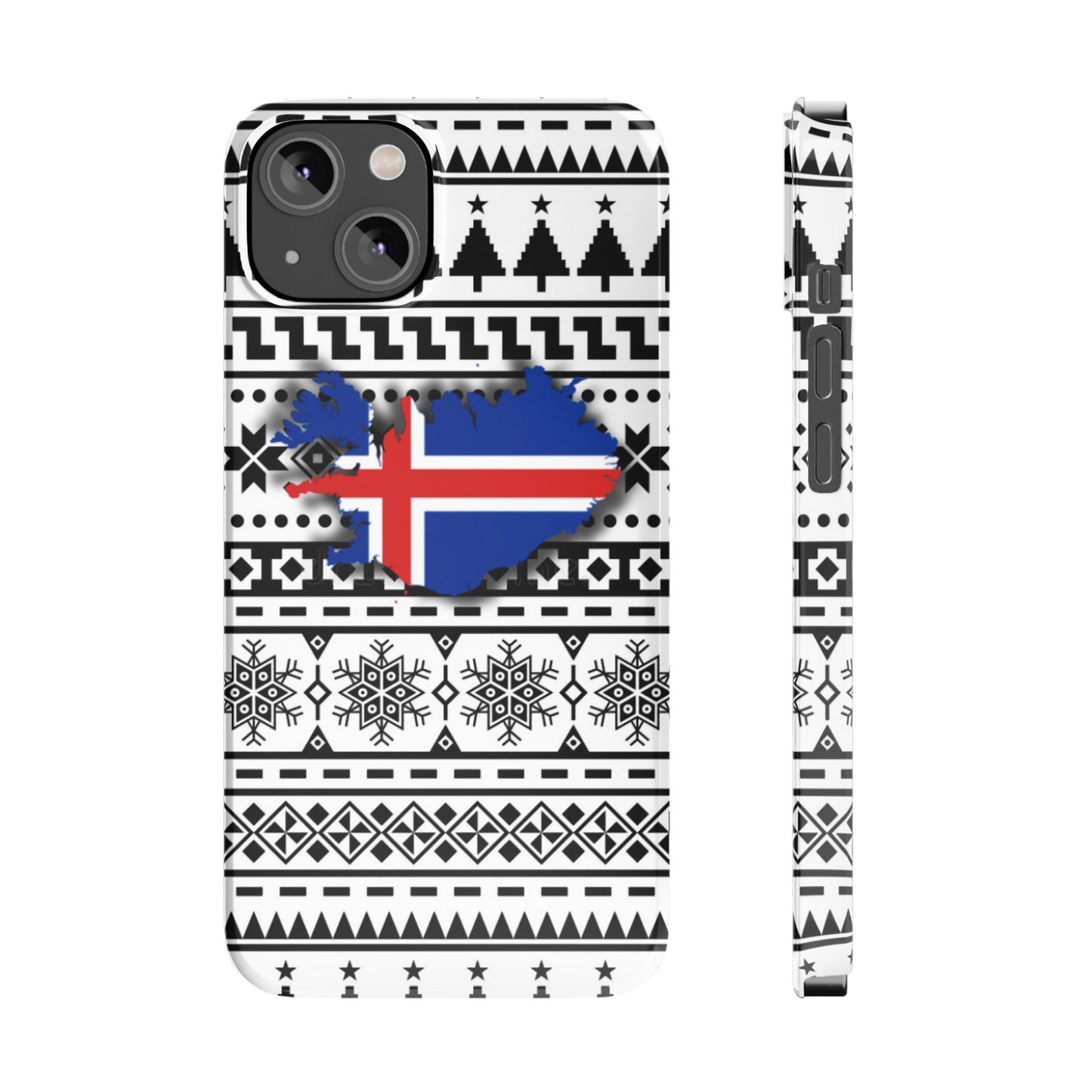 Icelandic Knit Pattern Slim Phone Case | Holiday Gift for Travelers