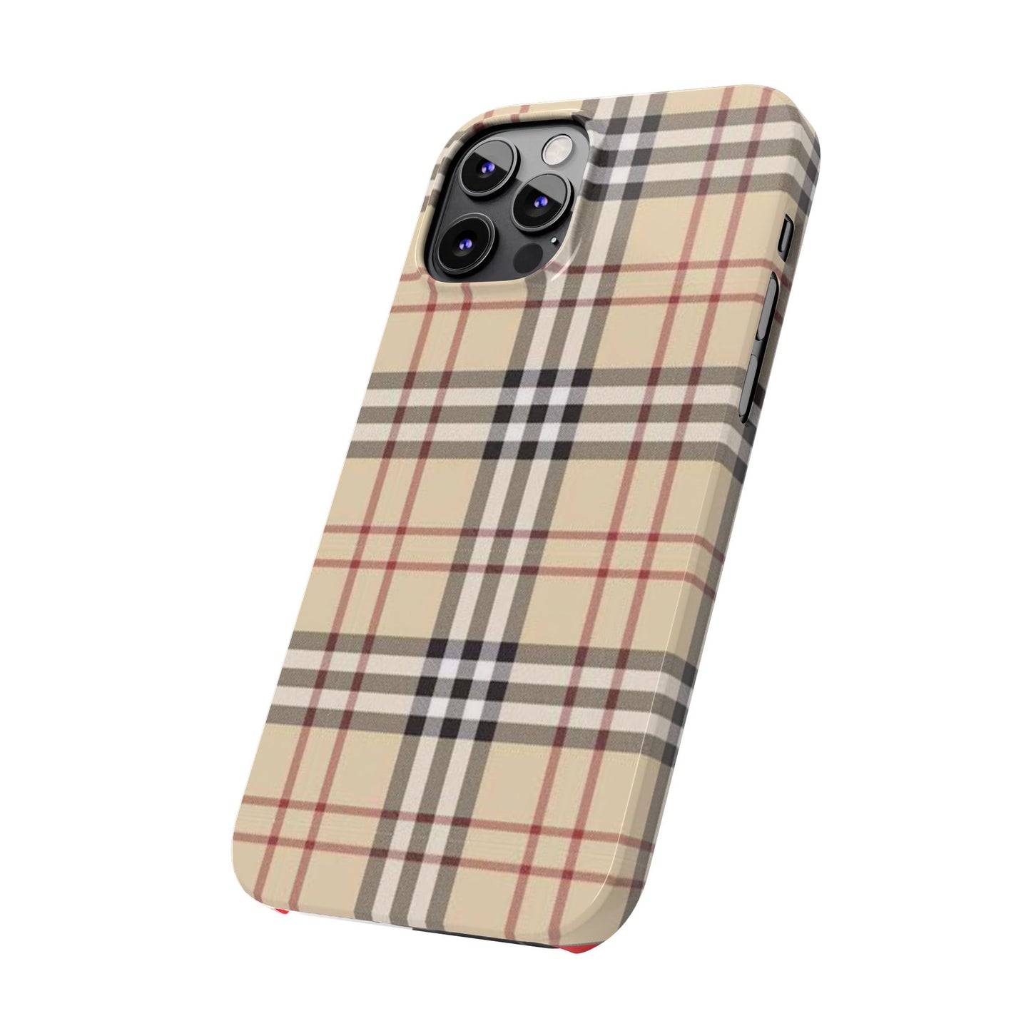 Classic Plaid Slim Phone Case - Stylish and Durable Protective Cover