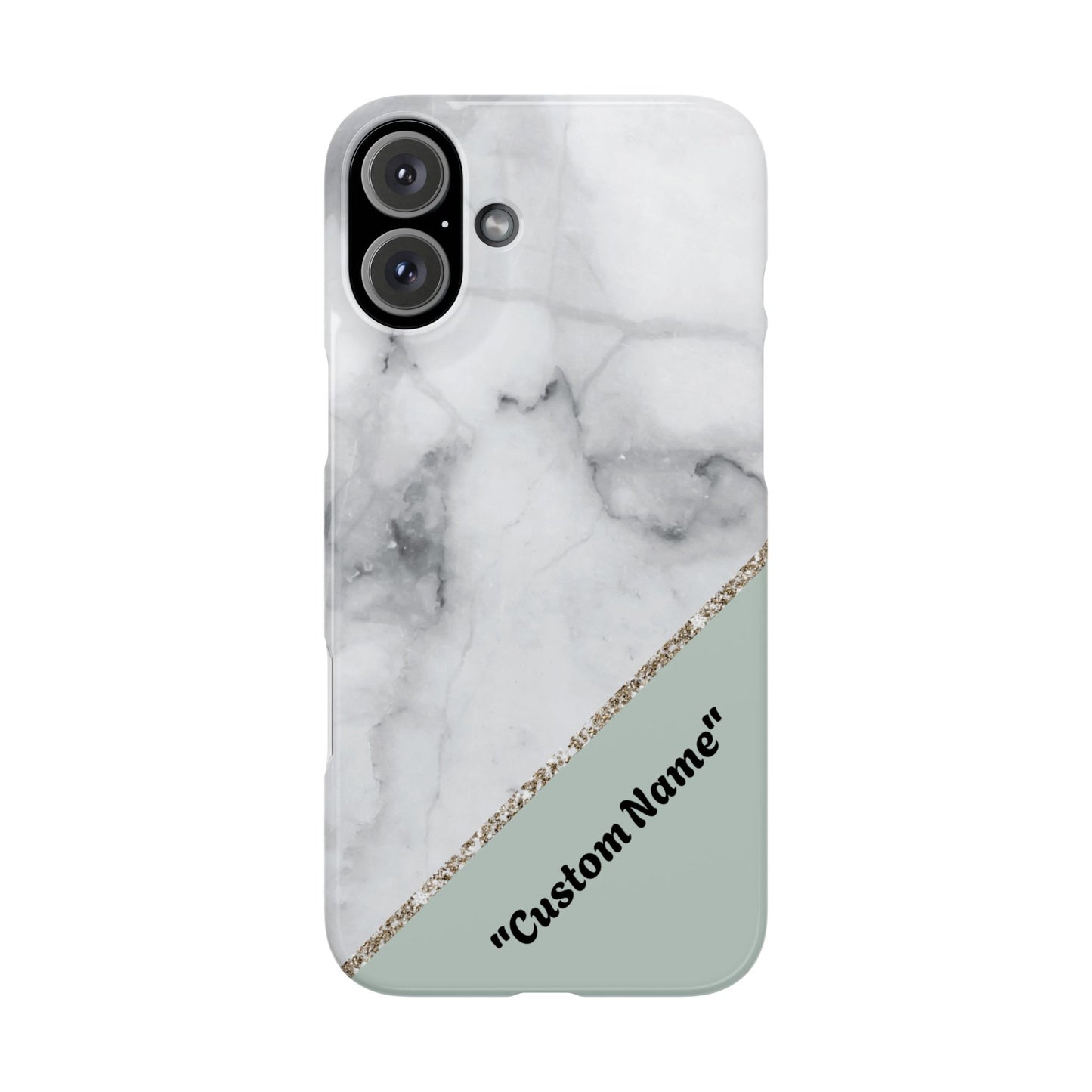 Custom Marble Slim Phone Case - Personalized Design for Trendy Protection