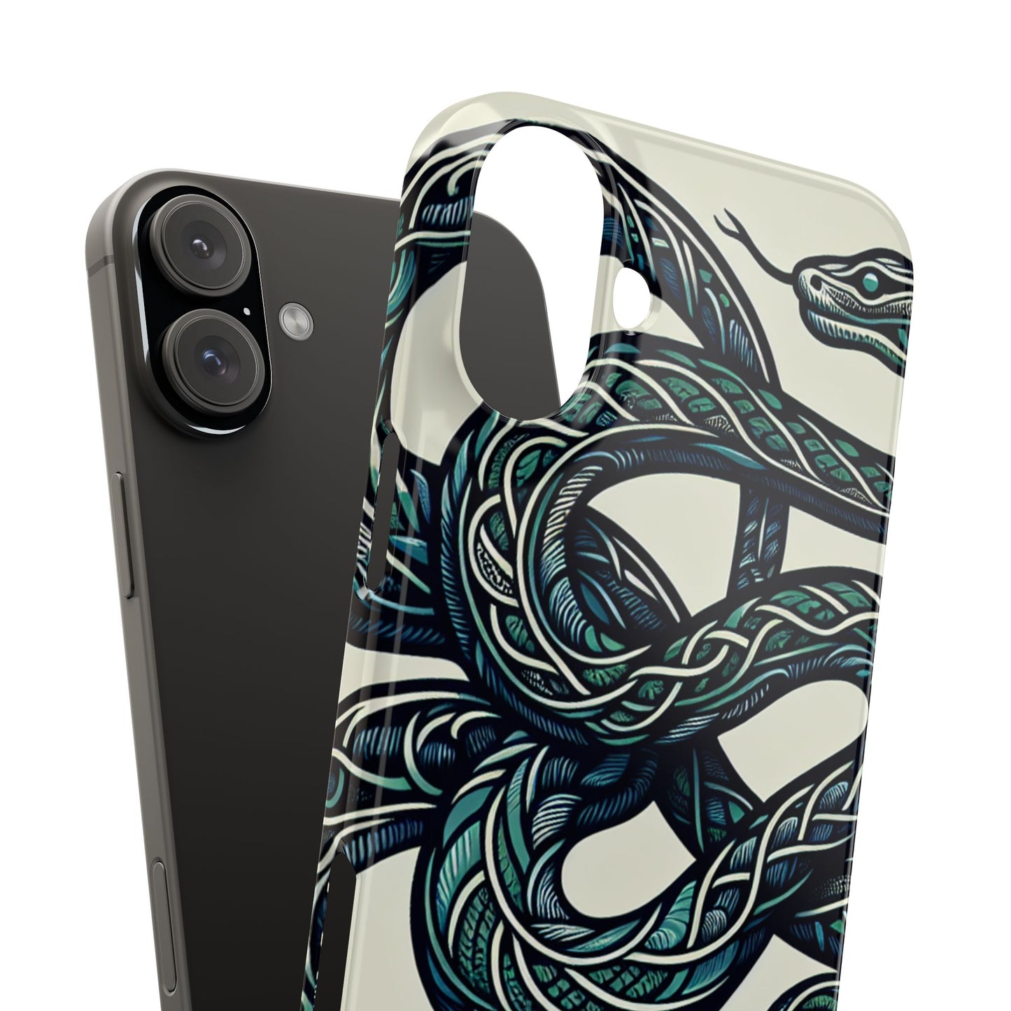 Artistic Snake Slim Phone Case - Unique Design for Nature Lovers