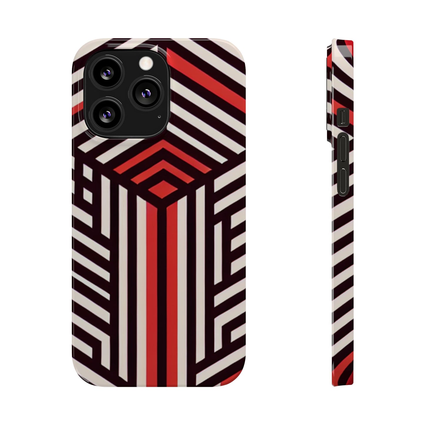 Geometric Slim Phone Case - Modern Abstract Design for Minimalist Style