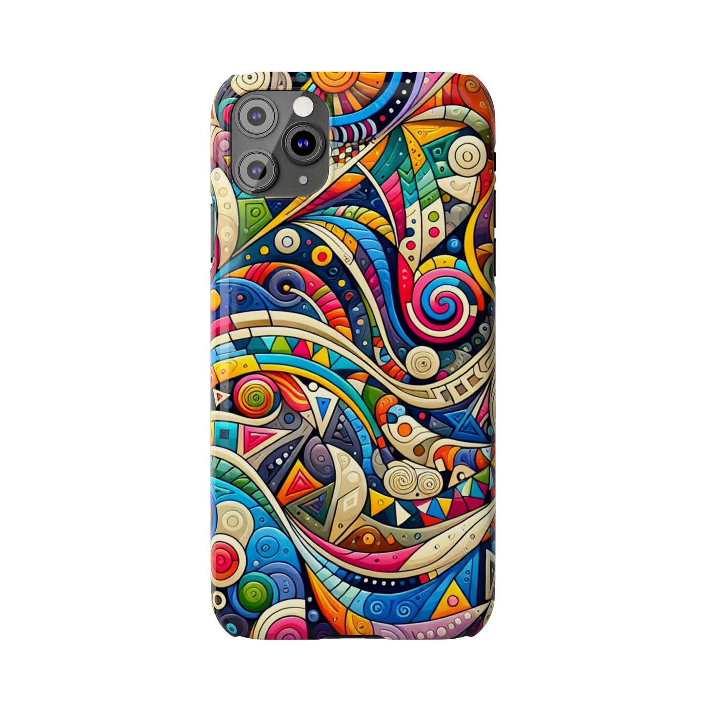 Colorful Abstract Slim Phone Case - Creative Art Design