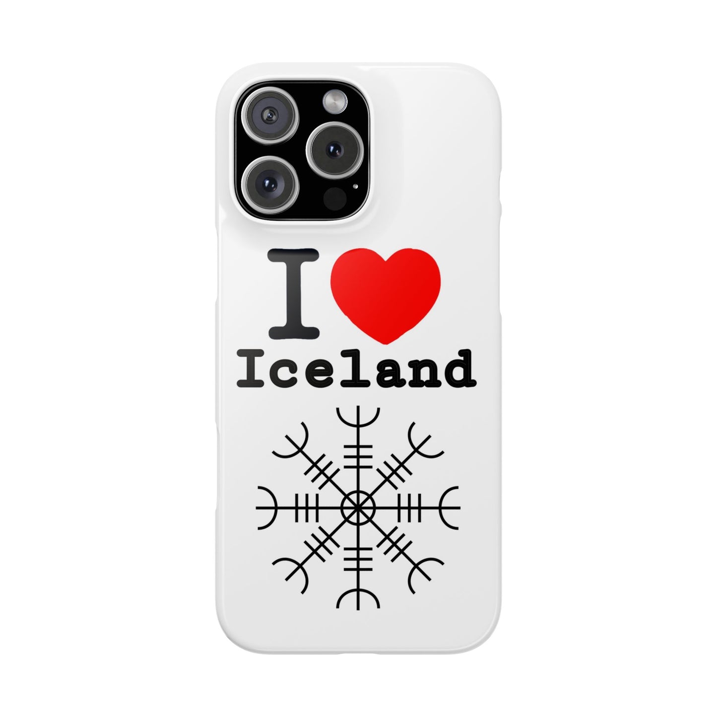 I Love Iceland Slim Phone Case - Stylish & Unique Design for Travelers