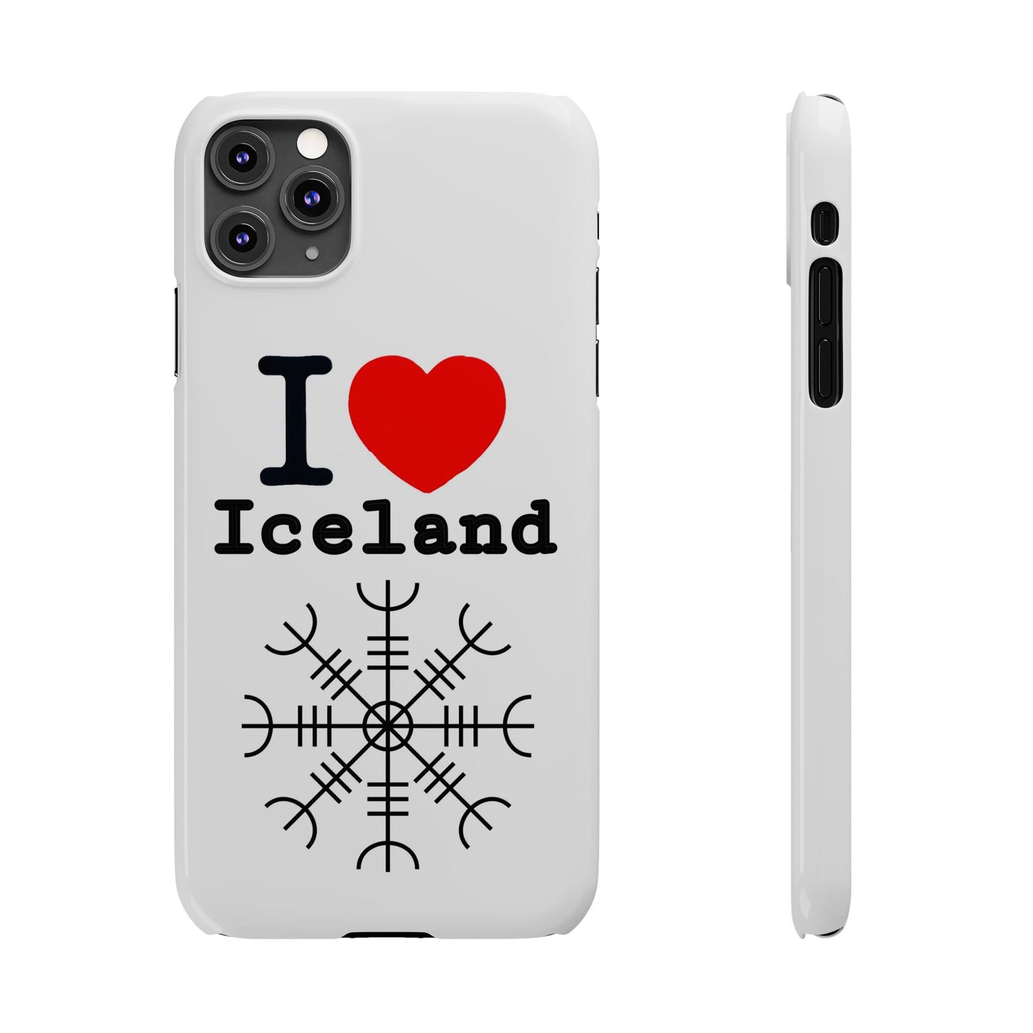 I Love Iceland Slim Phone Case - Stylish & Unique Design for Travelers