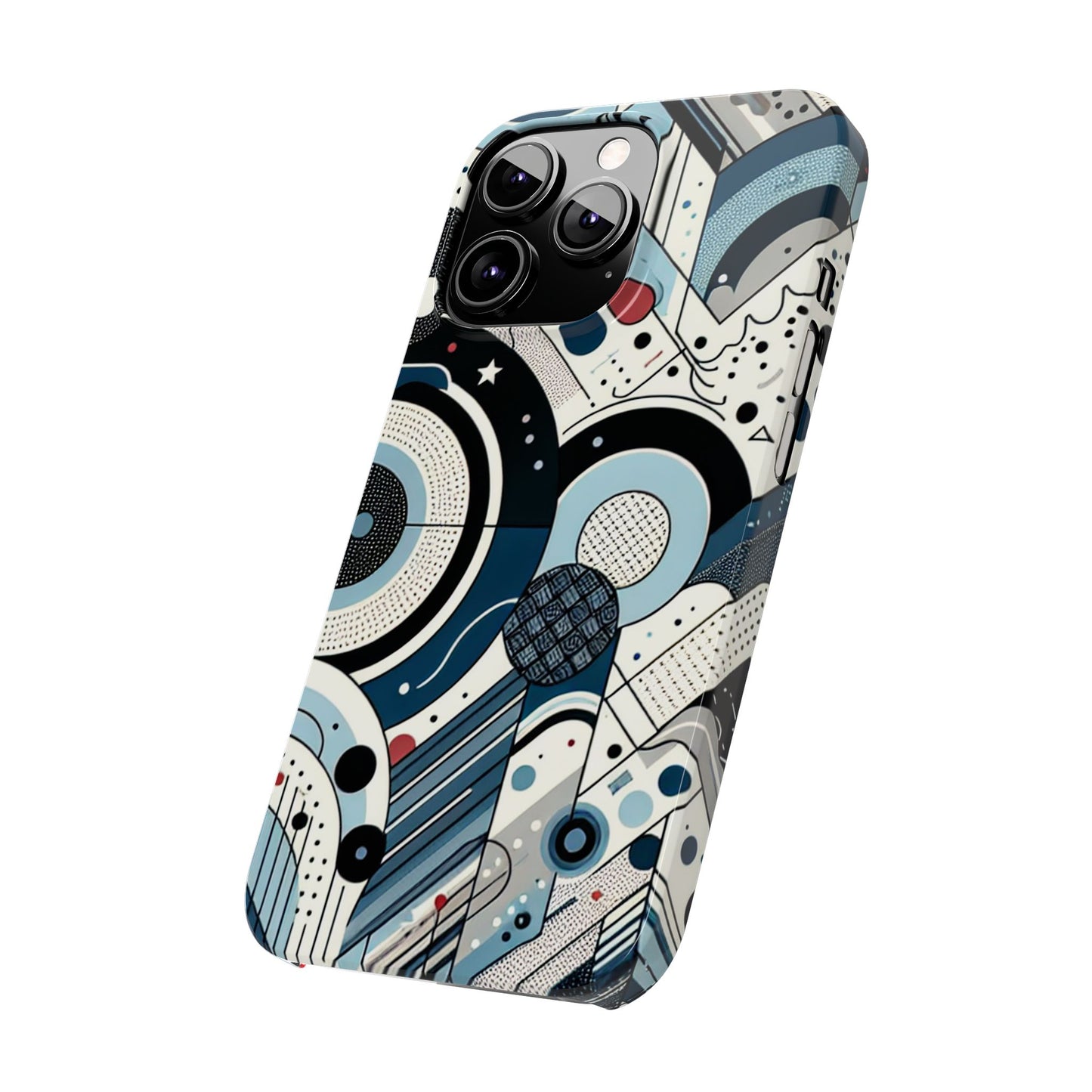 Stylish Geometric Slim Phone Case - Modern Abstract Design