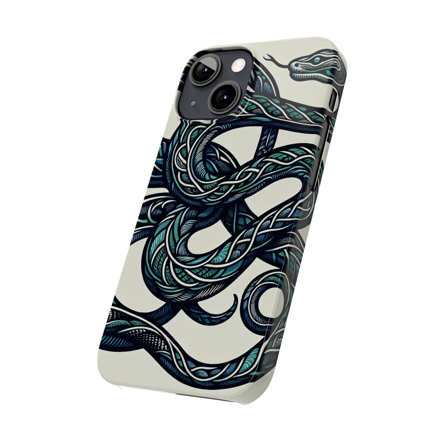 Artistic Snake Slim Phone Case - Unique Design for Nature Lovers