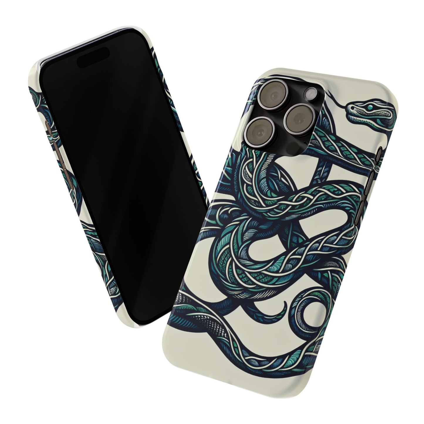 Artistic Snake Slim Phone Case - Unique Design for Nature Lovers